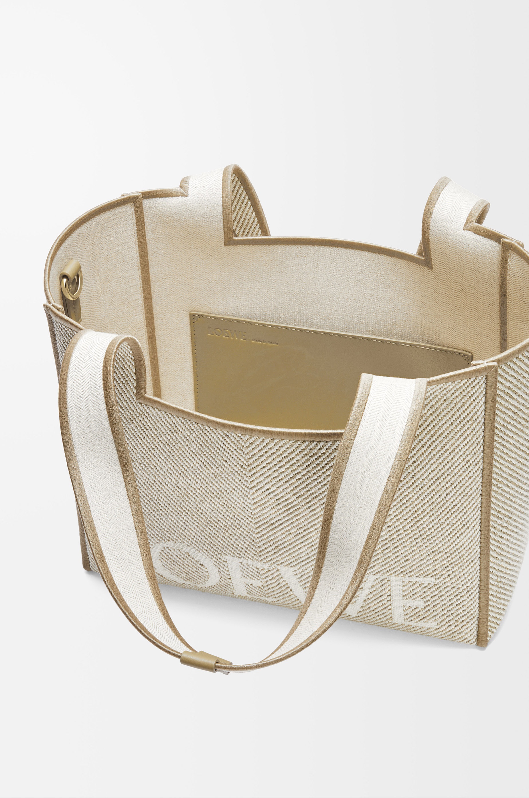 Medium LOEWE Font tote in jacquard canvas - 6