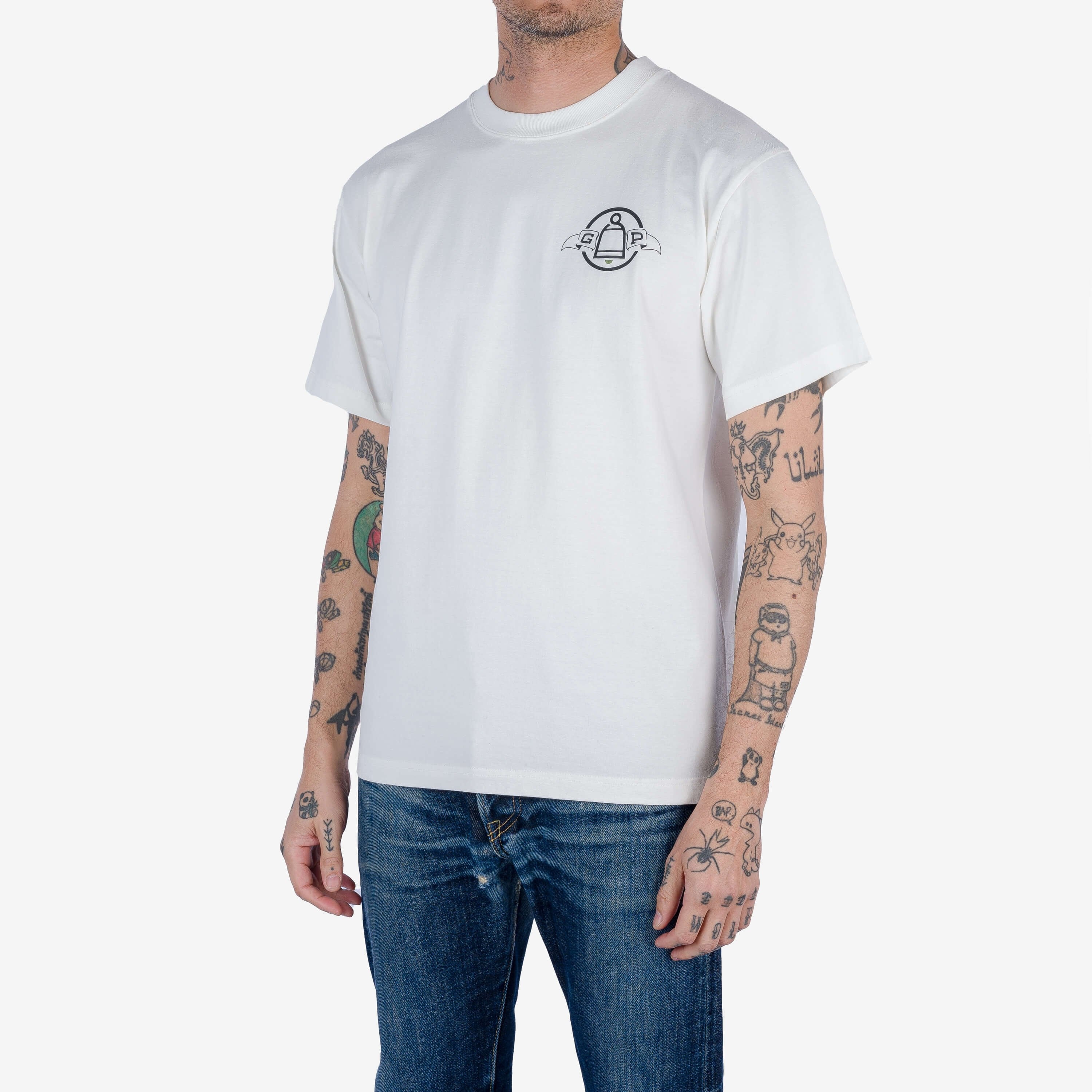 IHPT-GP-WHT 7.5oz Guilty Party Printed Loopwheel Crew Neck T-Shirt - White - 3