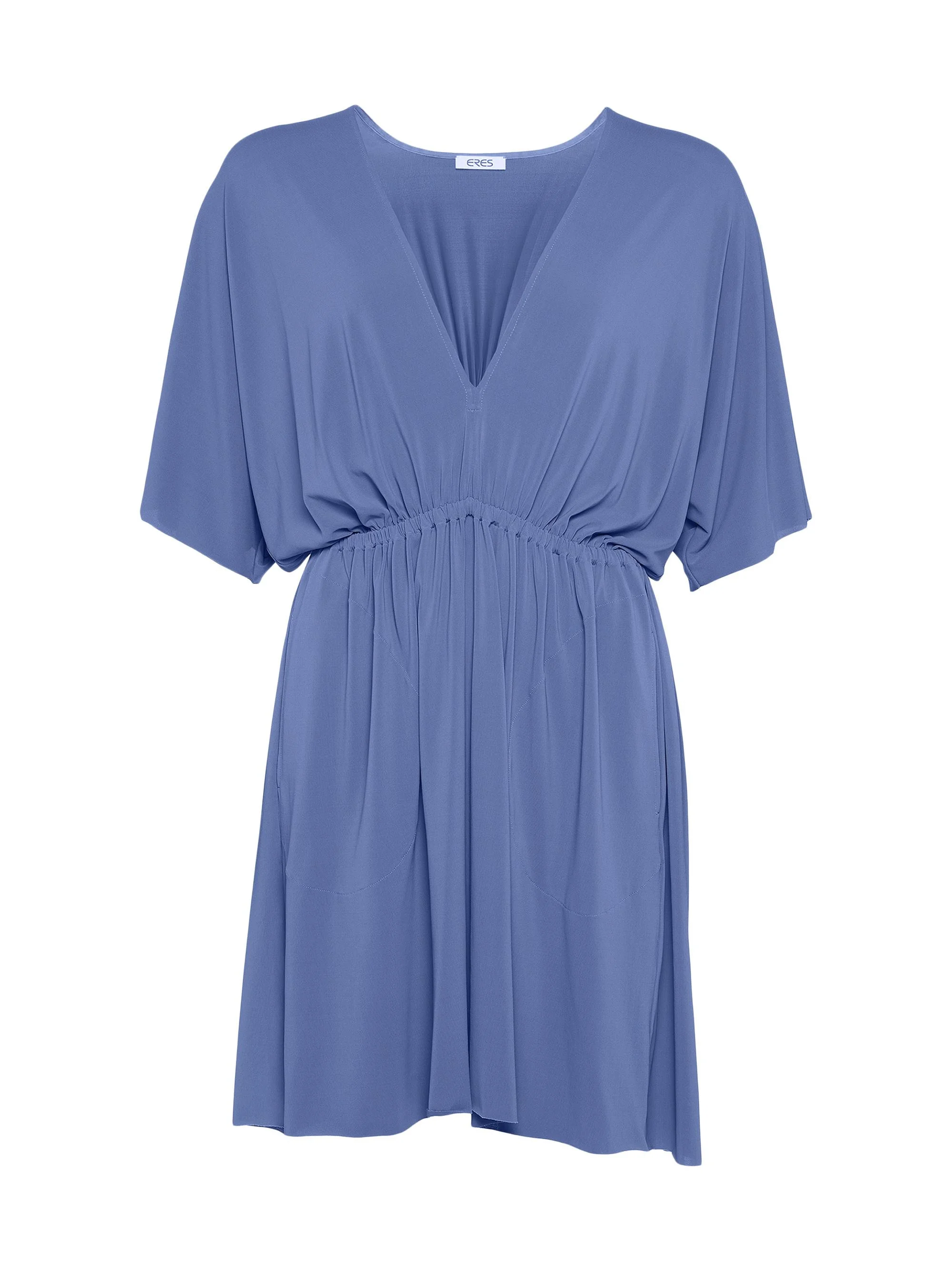 Women's Naïa Plunging V-Neck Jersey Minidress - Sirene - 1