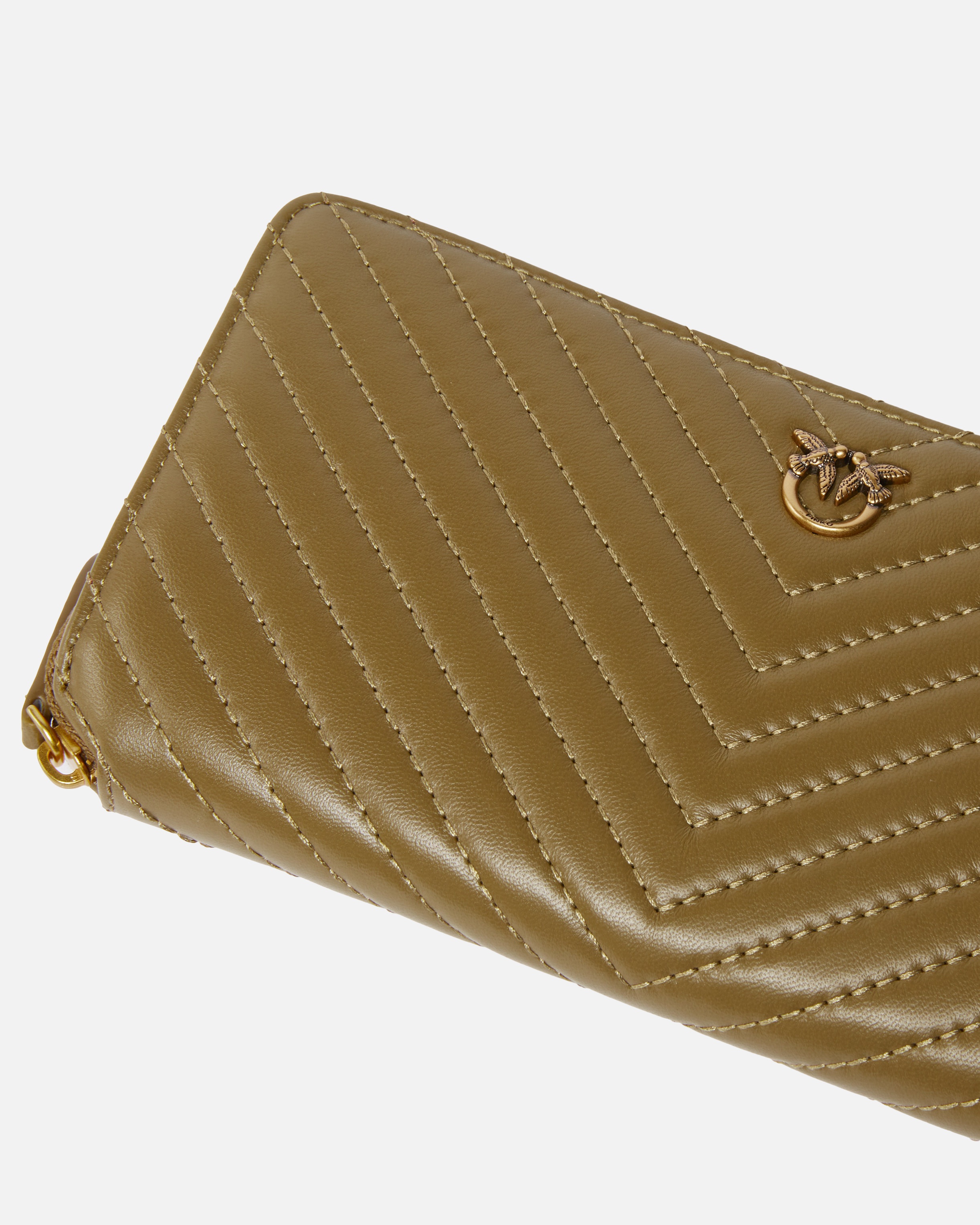 ZIP-AROUND WALLET IN CHEVRON-PATTERNED NAPPA LEATHER - 4