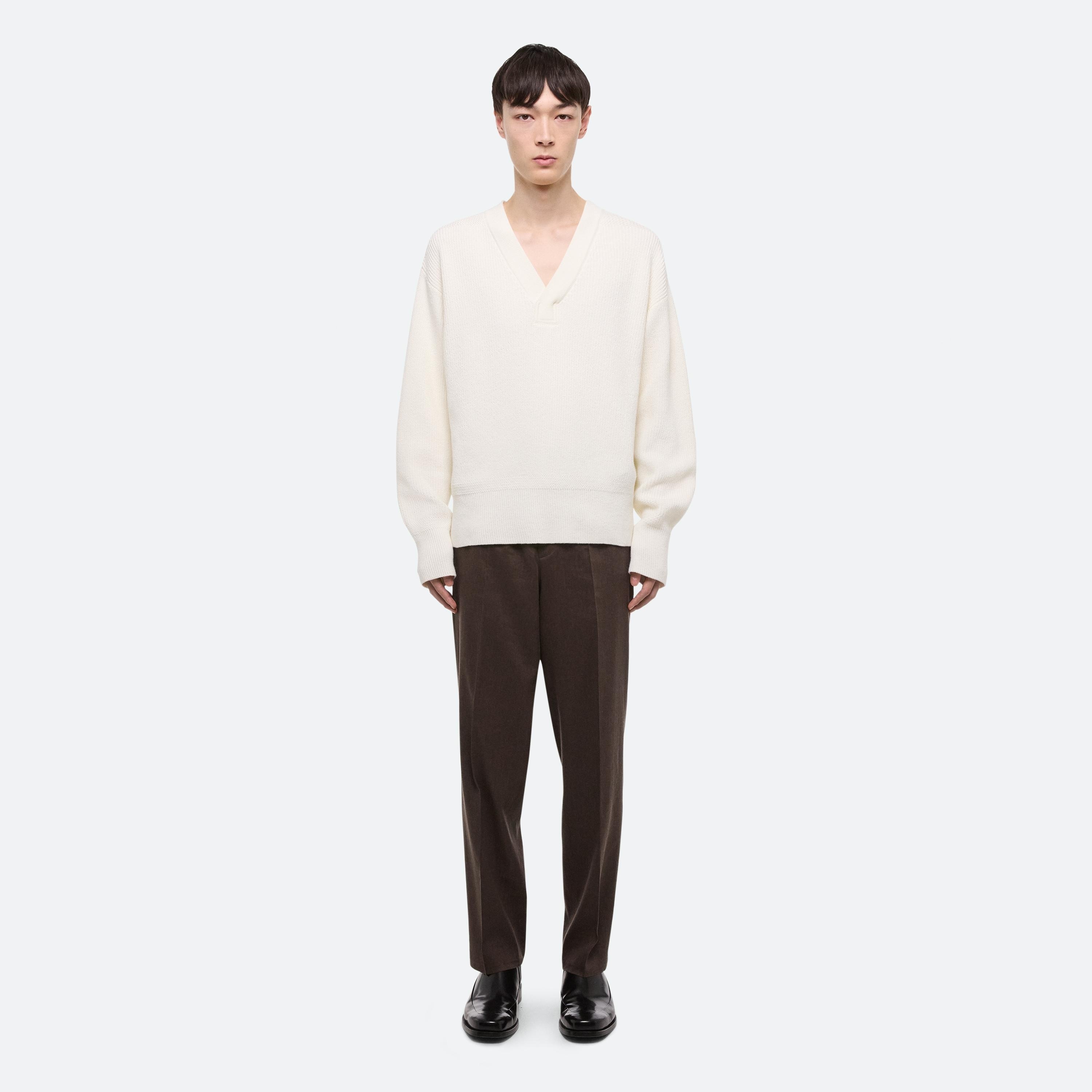 RIBBED V-NECK SWEATER - 2