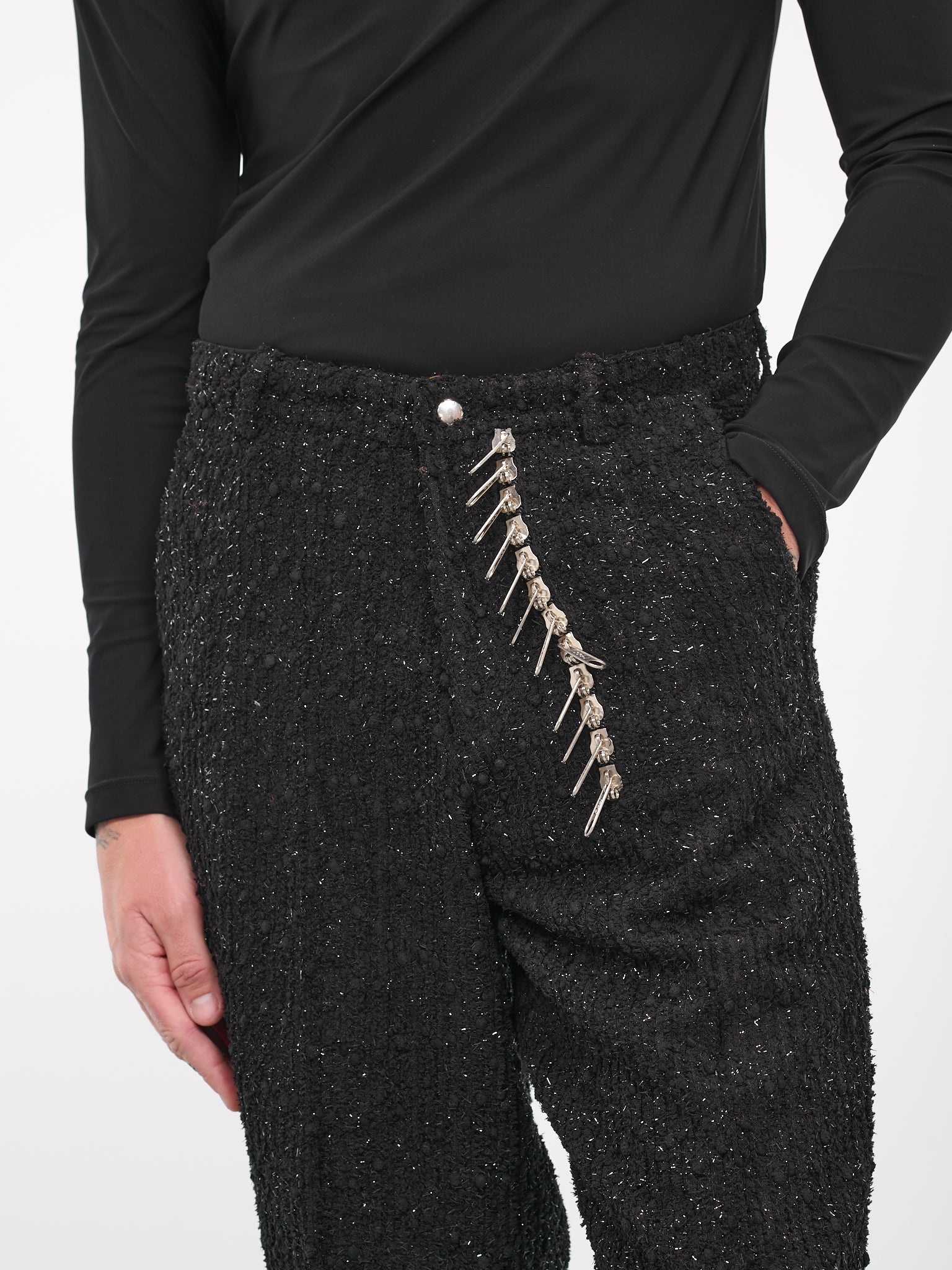 Zip Puller Glitter Trousers - 5