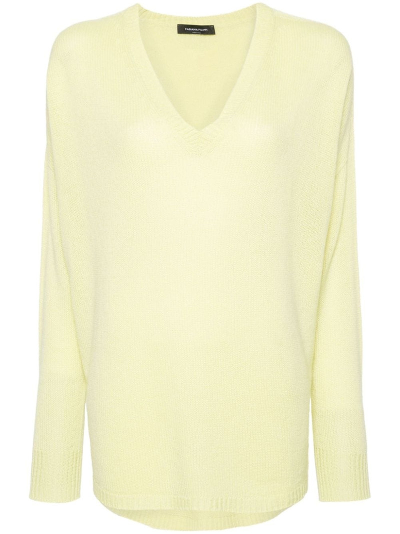 purl-knit cashmere jumper 1