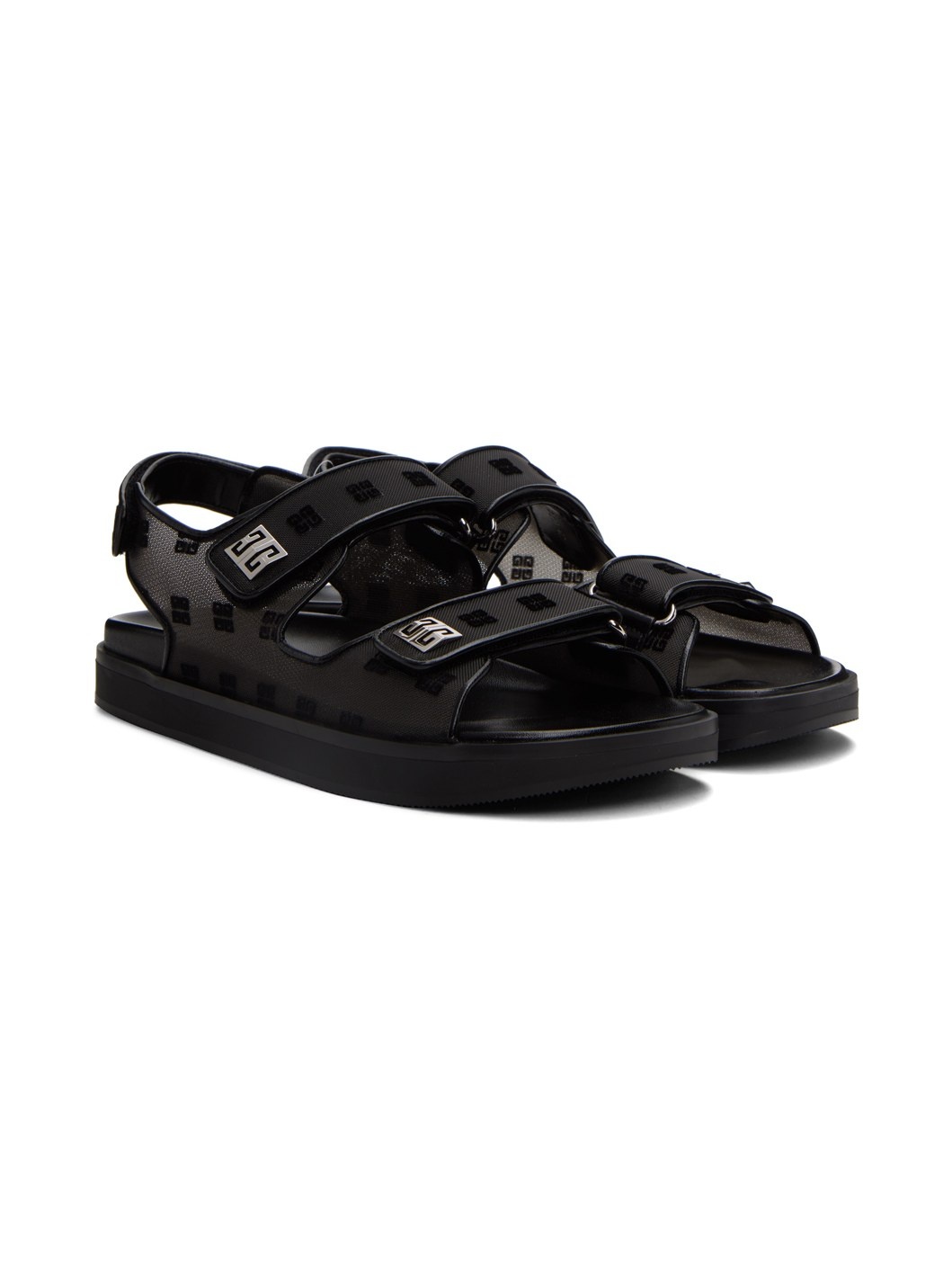 Black Strap Sandals - 4