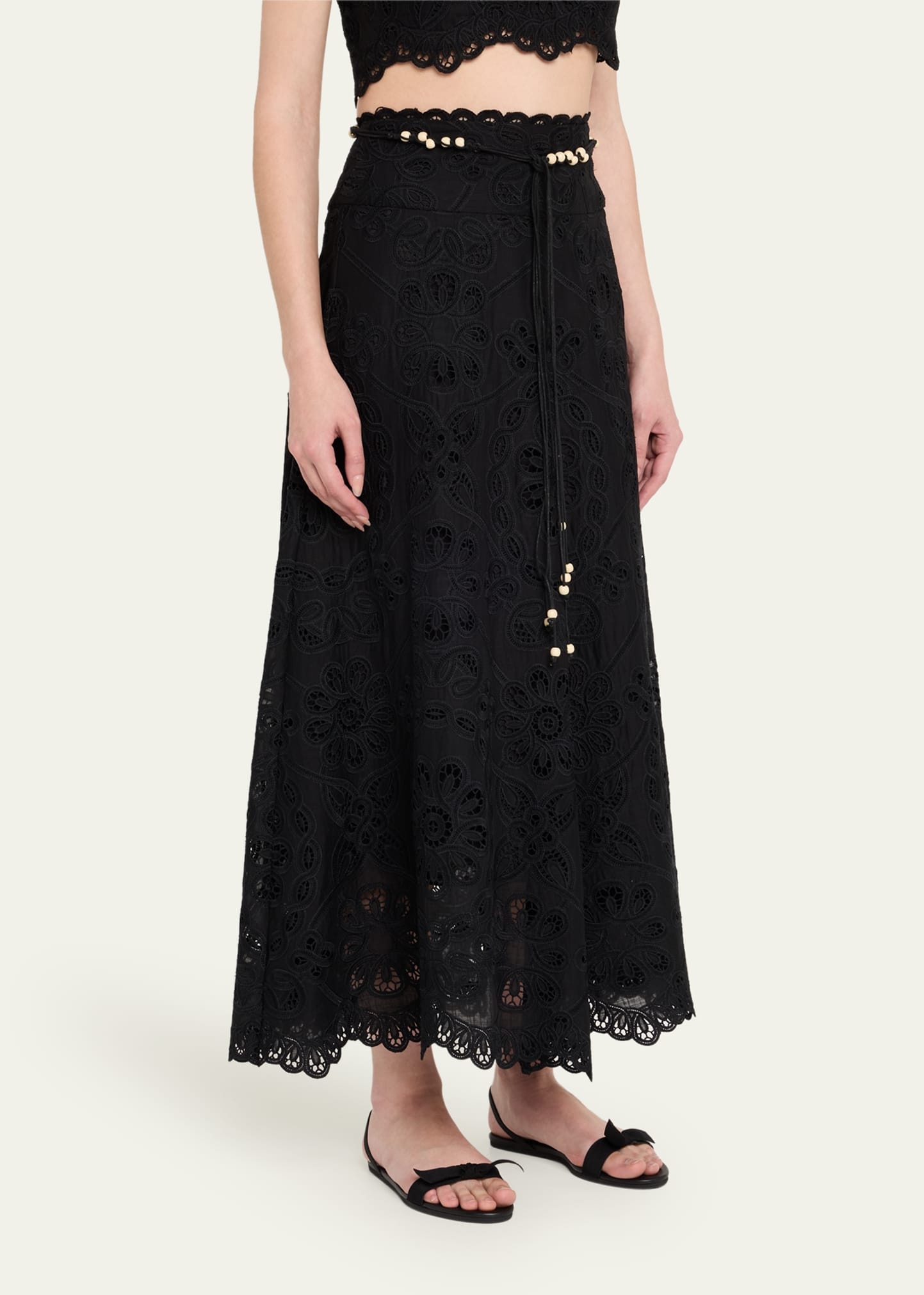 Rhiannon Embroidered Belted Skirt - 4