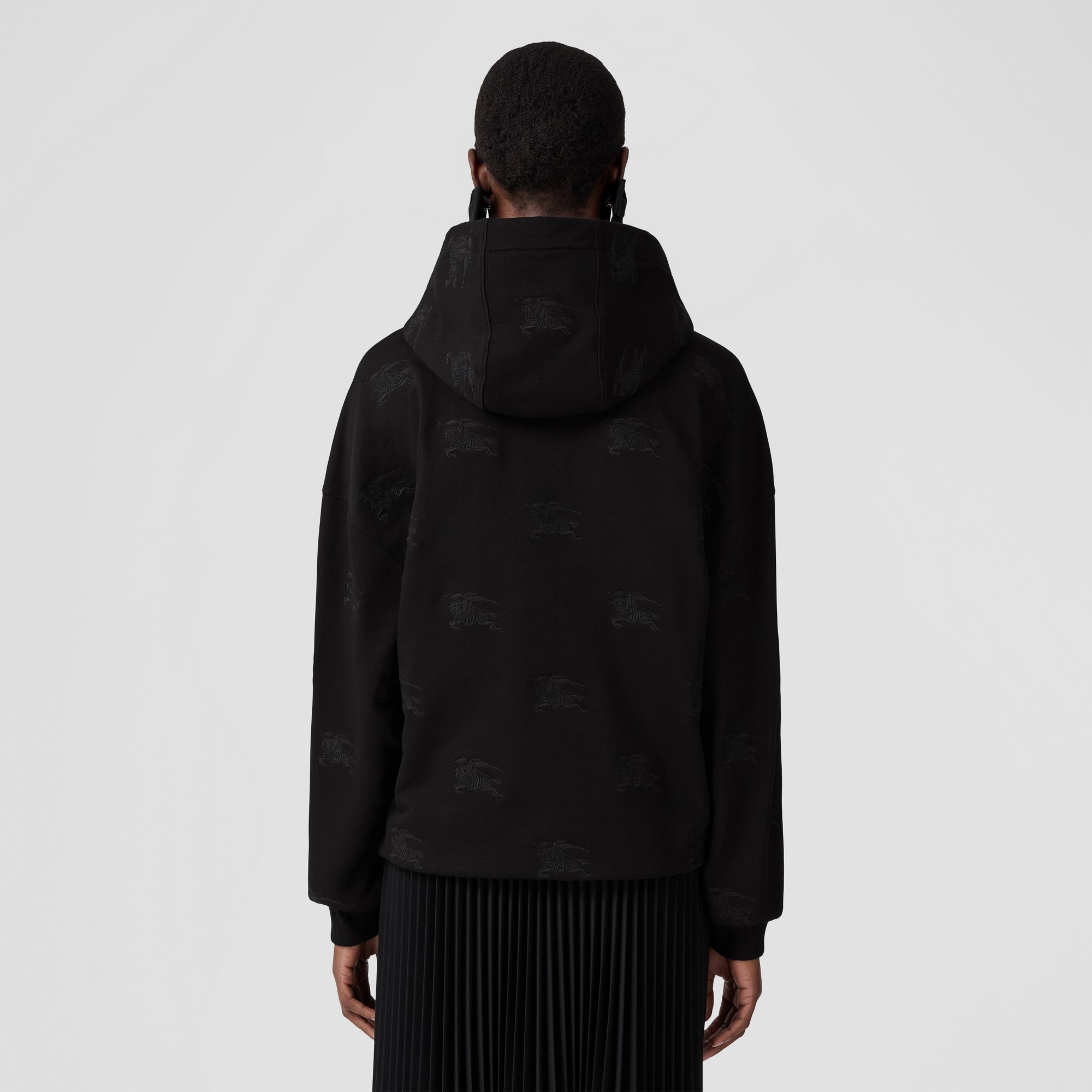 Embroidered EKD Cotton Oversized Hoodie - 4