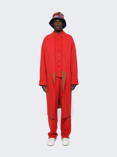 ZEGNA X The Elder Statesman Cashmere and Wool Robe Red outlook