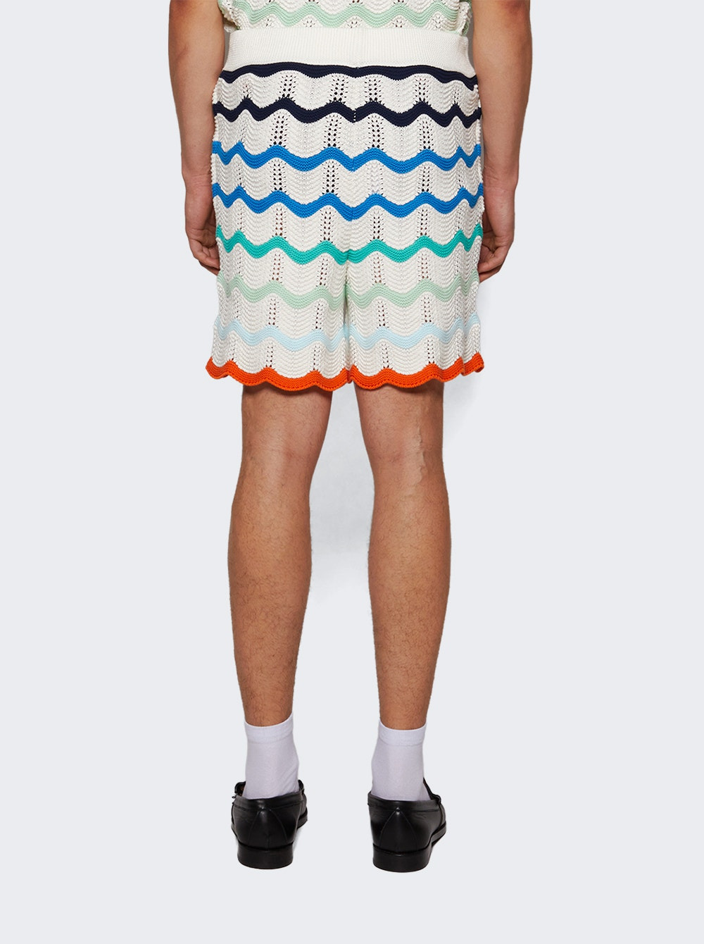 Gradient Wave Texture Shorts Multicolor - 4