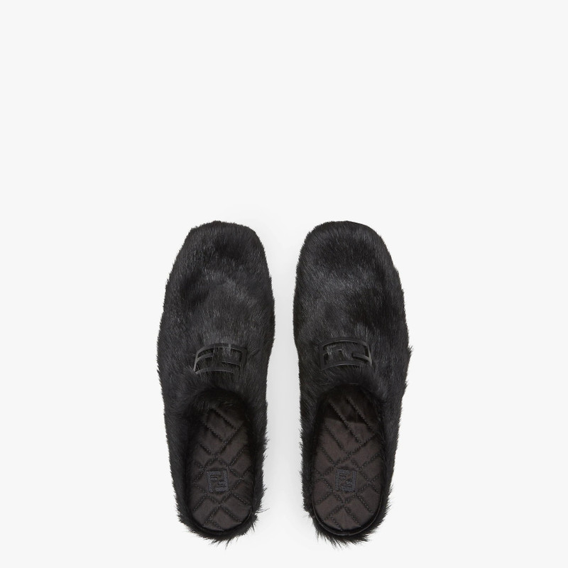 Black pony hair sabots 4