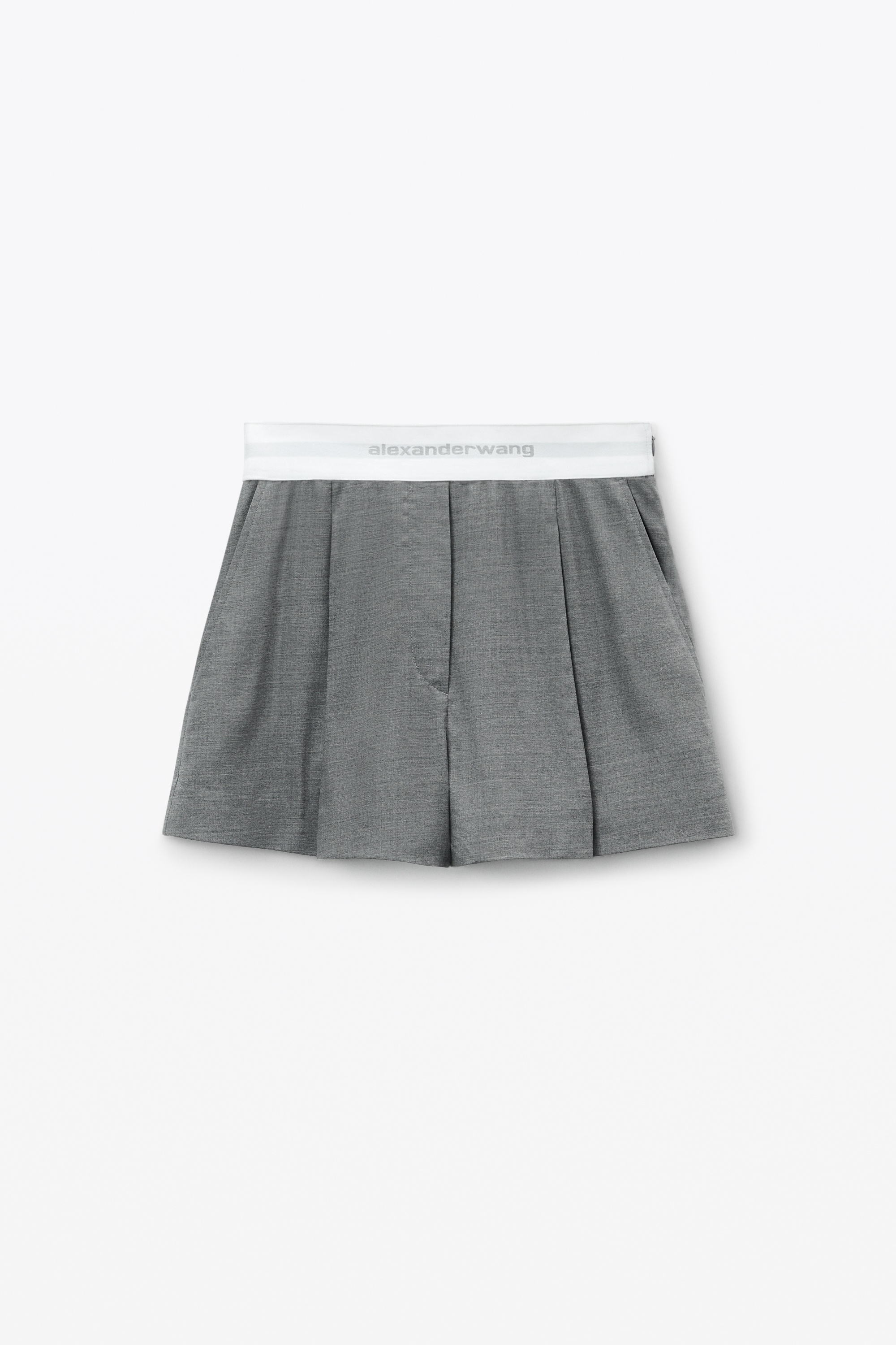 High-Waist Pleated Short with Logo Elastic - 1