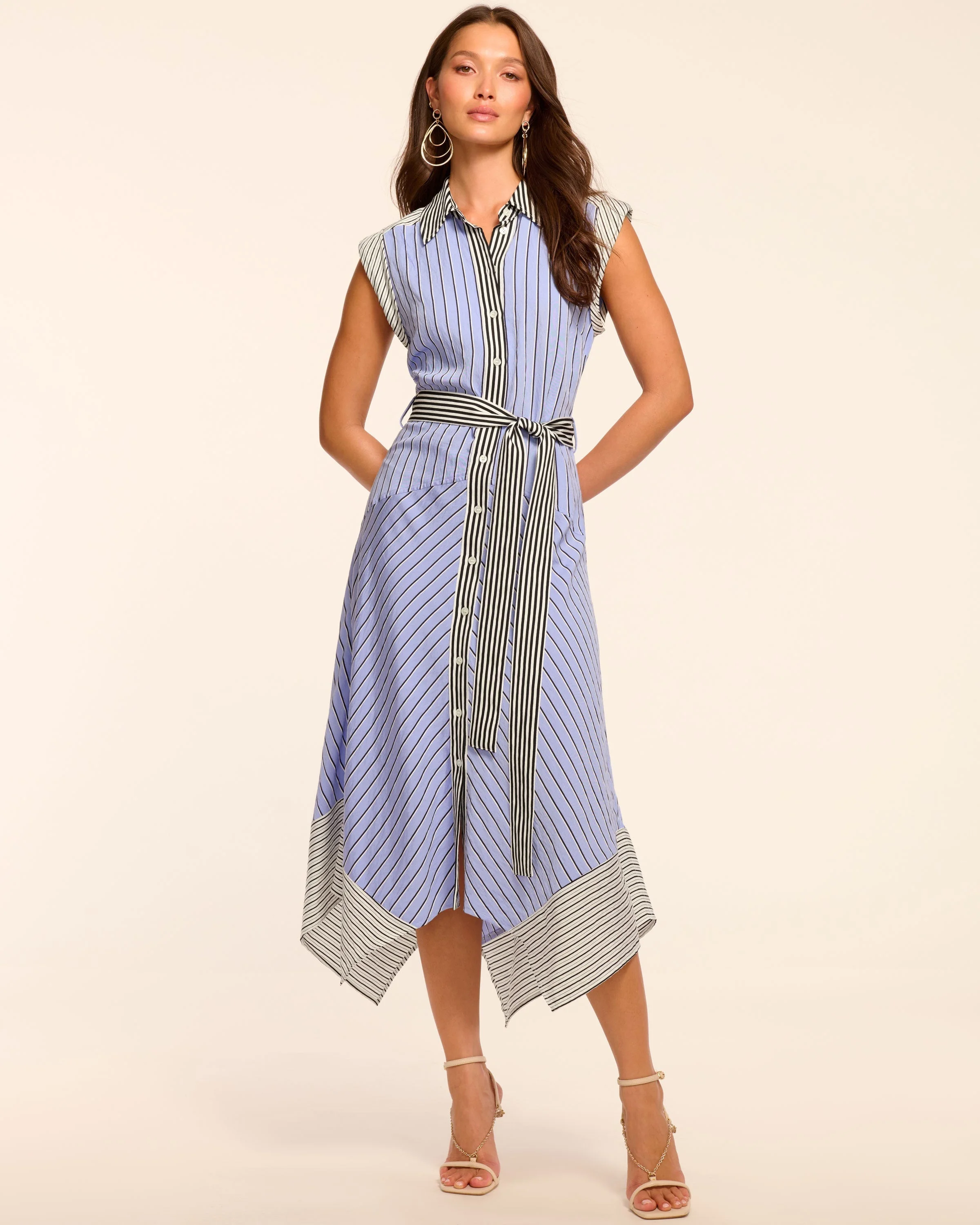 Vivienne Button Down Sleeveless Midi Dress - 1