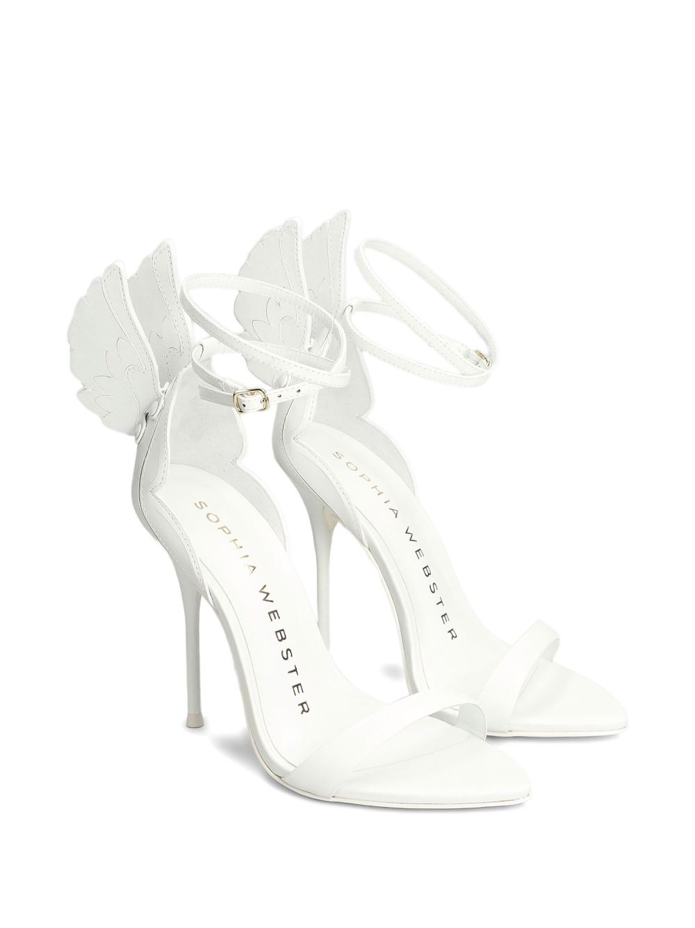 100mm Cherub wings-detail heeled sandals - 2