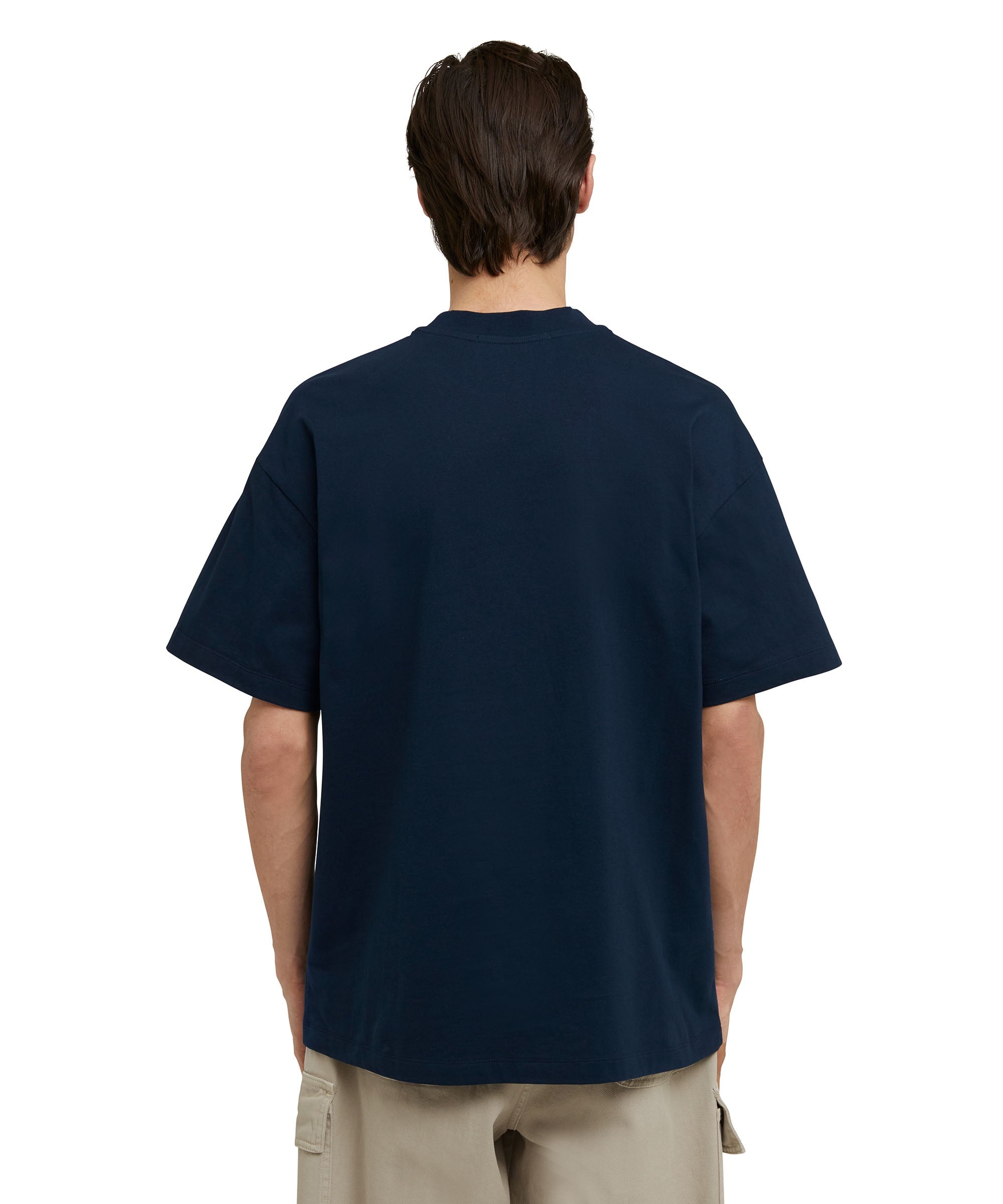 Cotton crewneck t-shirt with new MSGM brushstroke logo - 2