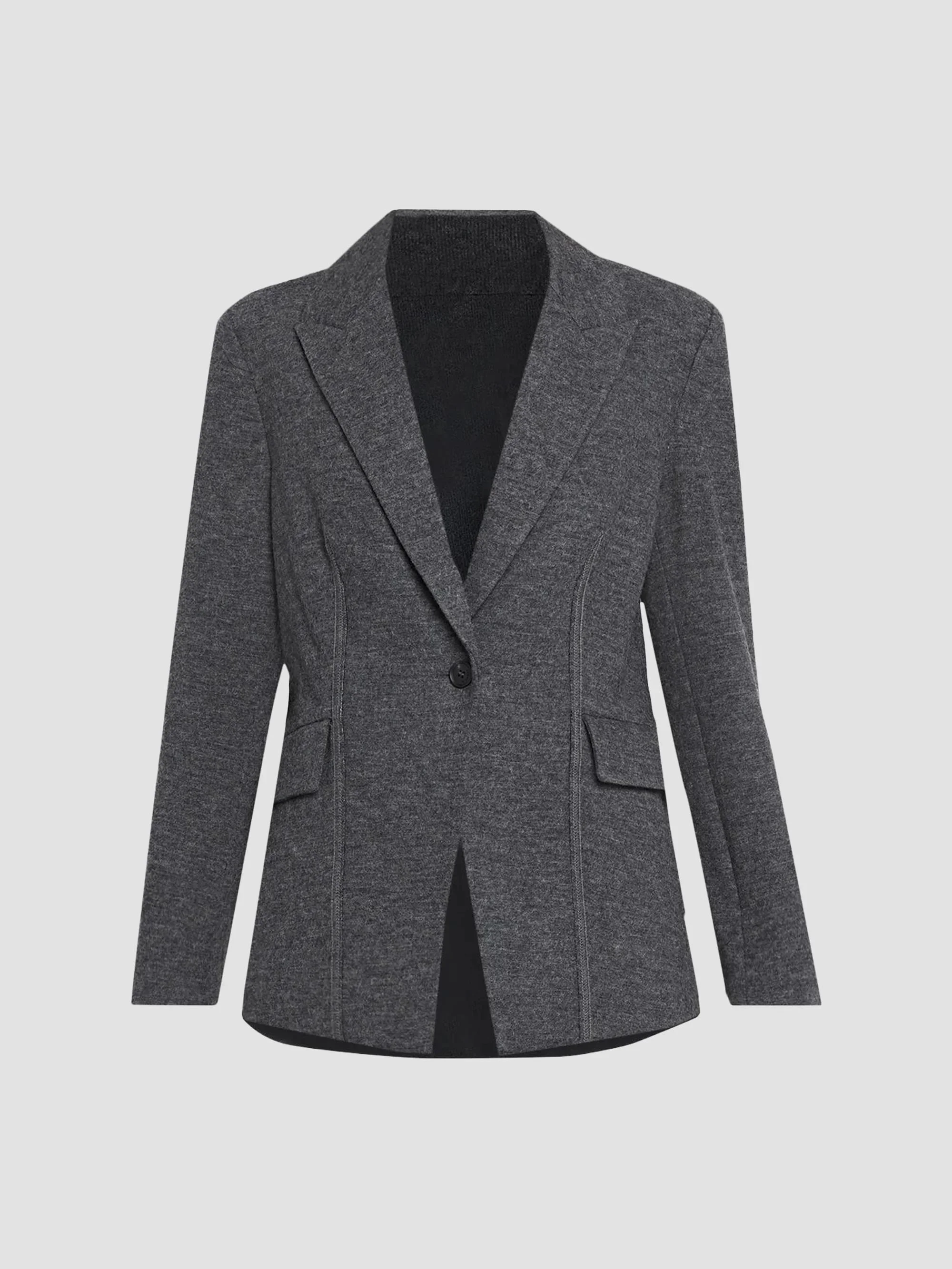 Women's Auden Virgin Wool-Blend Blazer - Dark Charcoal - 1