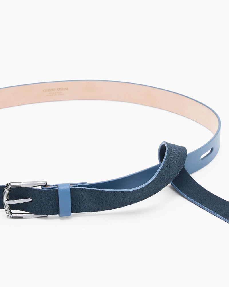GIORGIO ARMANI SUEDE AND LEATHER BELT outlook