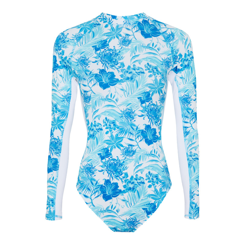 Women One-Piece Rashguard Tahiti Flowers 1