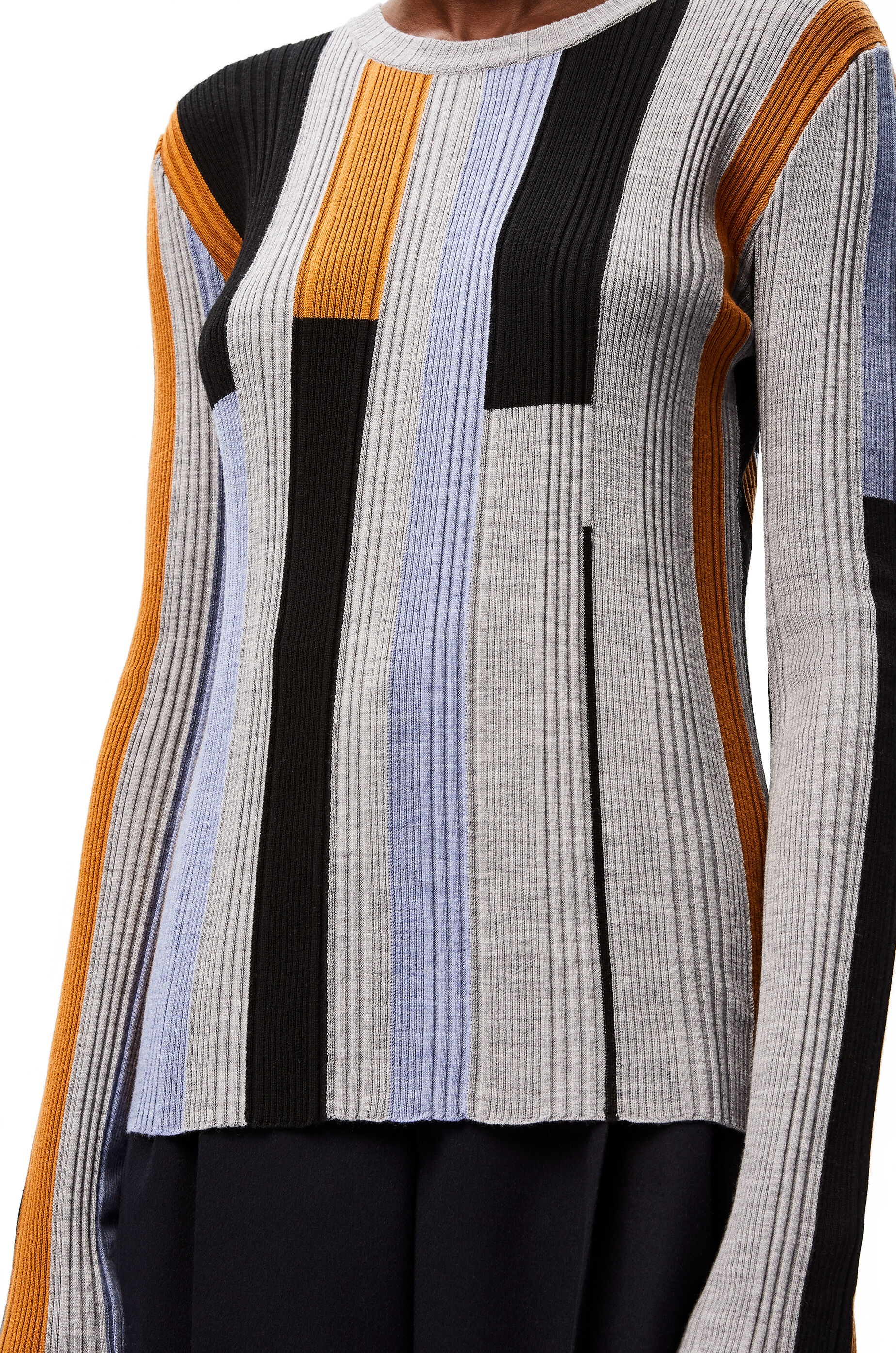 Stripe top in ribbed  wool - 5