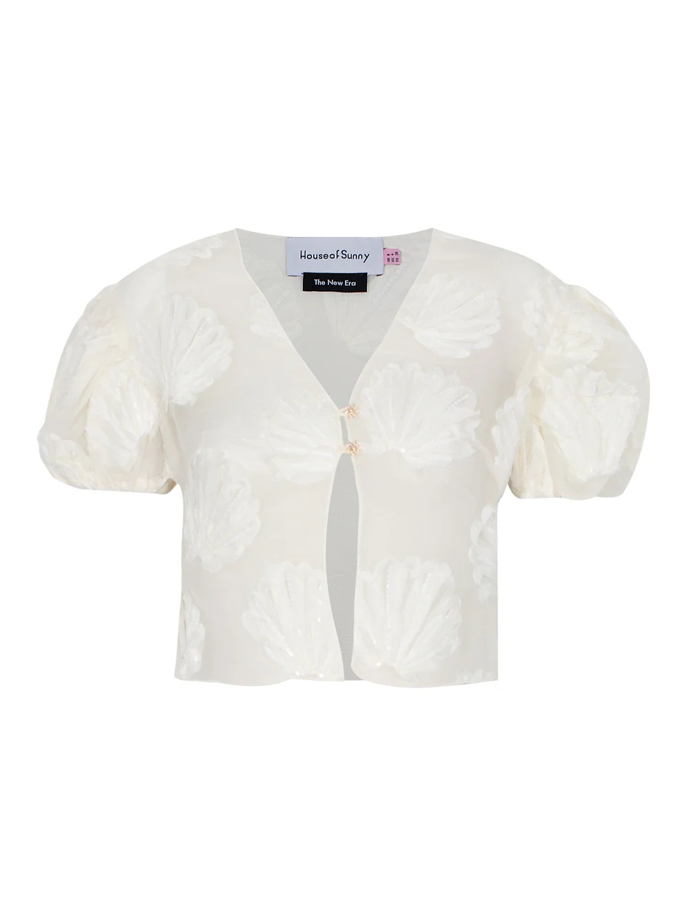 Scattered Shells Applique Blouse - 1