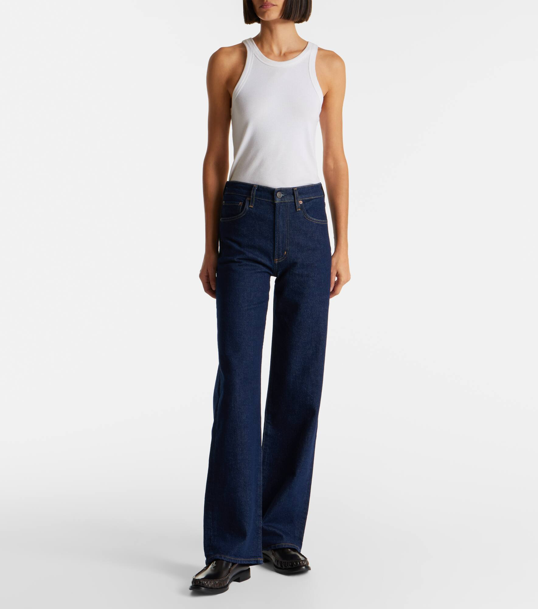 Harper mid-rise straight jeans - 7