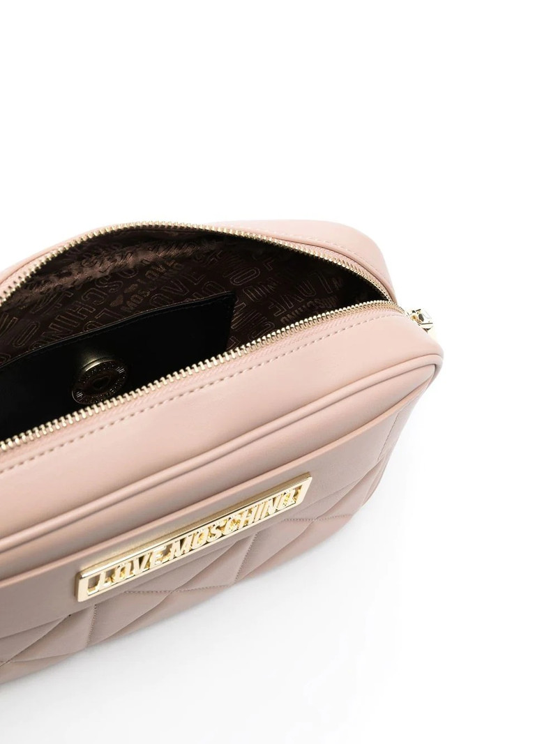 logo-plaque quilted cross-body bag 5