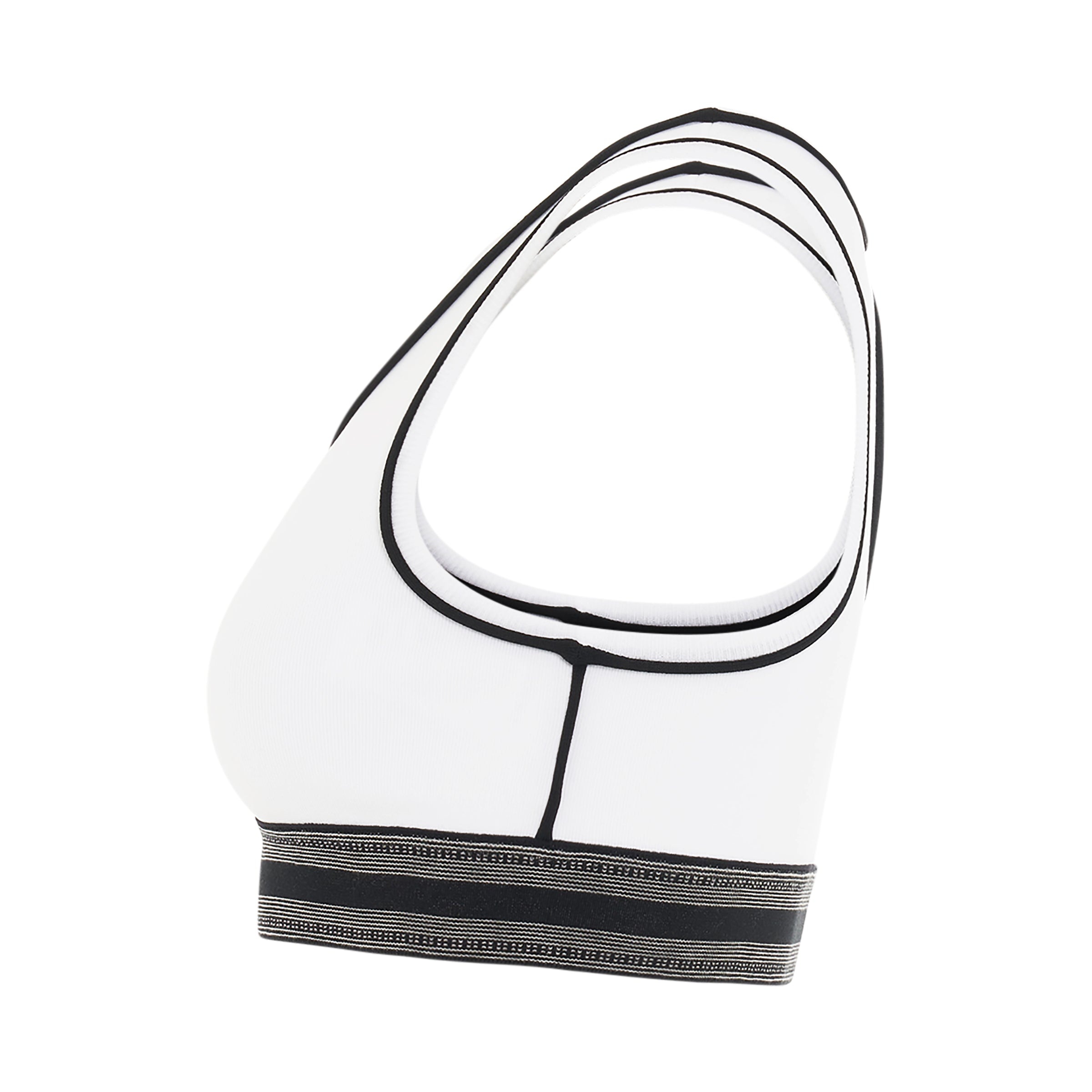 Logo Cropped Tank Top in White - 3