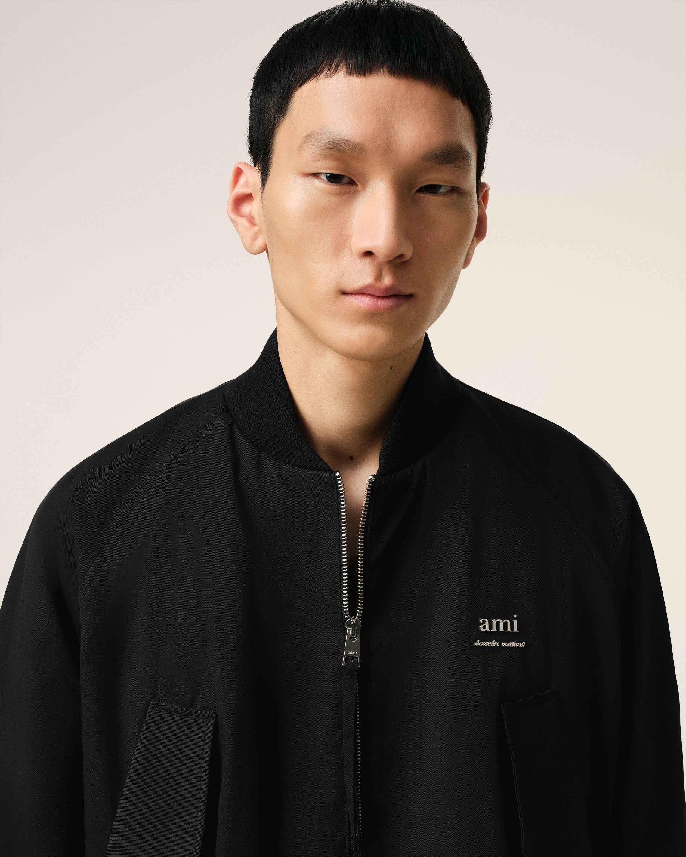 BLACK TWILL BOMBER - 4