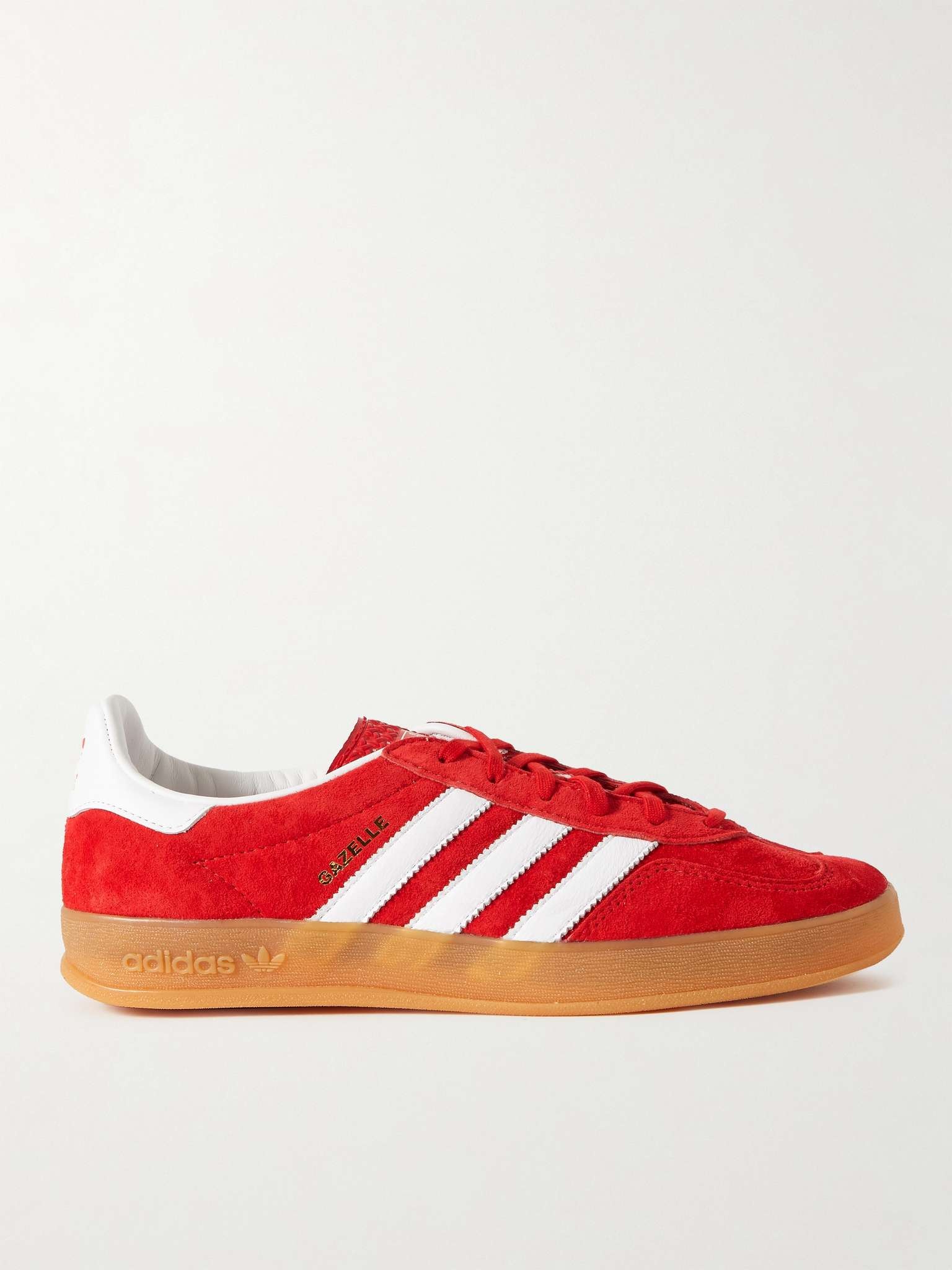 スニーカー ADIDAS Gazelle Indoor leather-trimmed suede sneakers ADIDAS ORIGINALS Gazelle Indoor leather-trimmed suede
