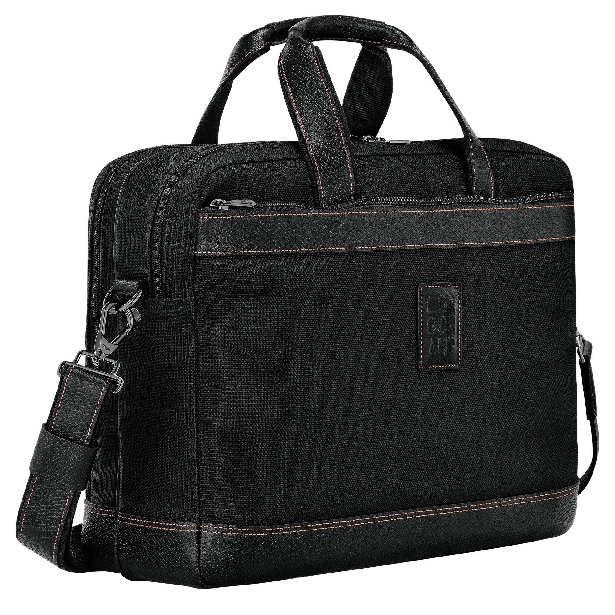 Boxford L Briefcase Black - Canvas - 3