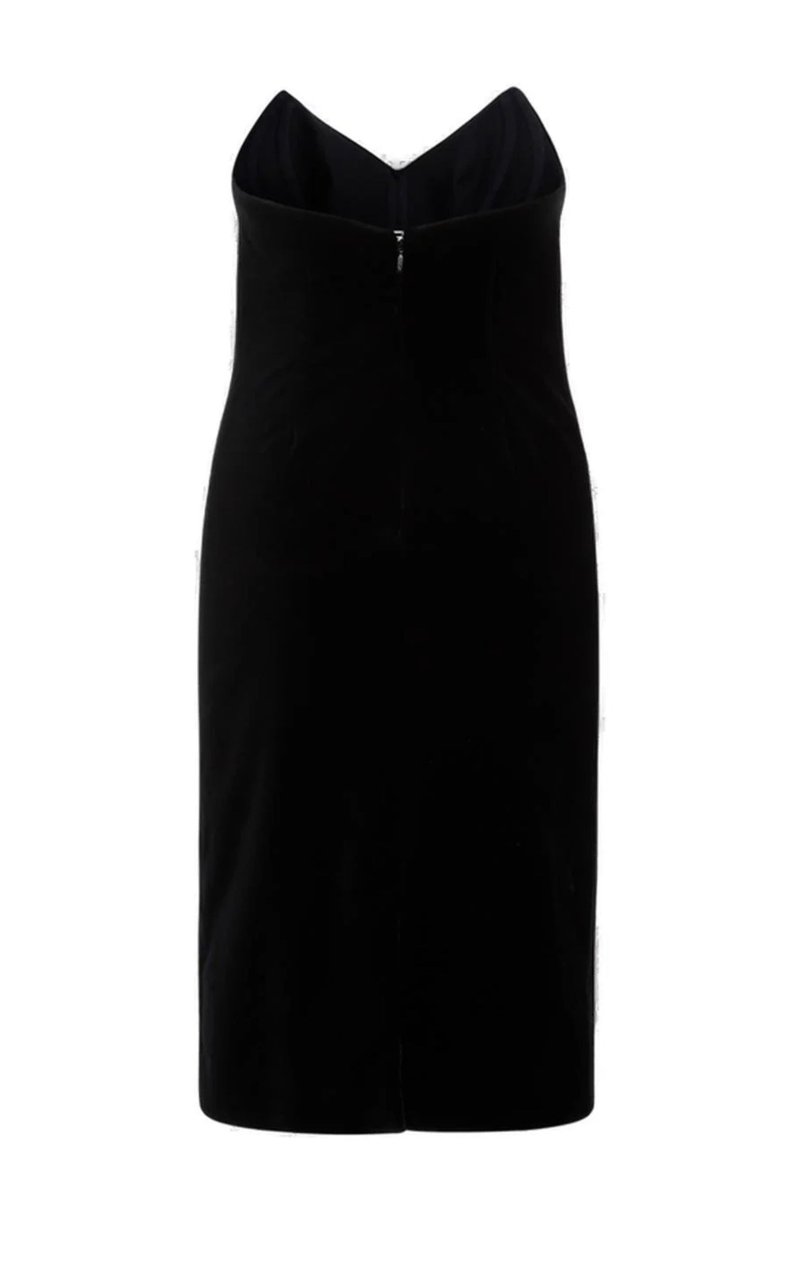 Strapless Cotton-blend Velvet  Mini Dress - 5