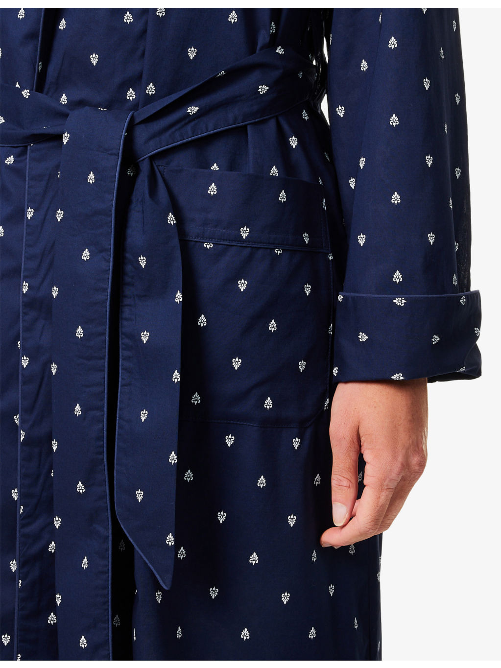 Nelson Graphic-Pattern Cotton-Poplin Robe - 5
