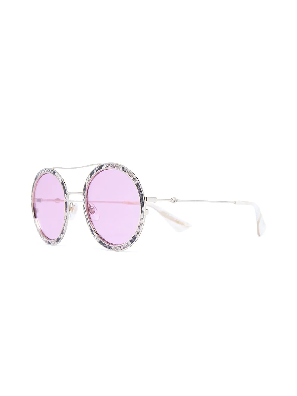 round-frame tinted sunglasses - 2