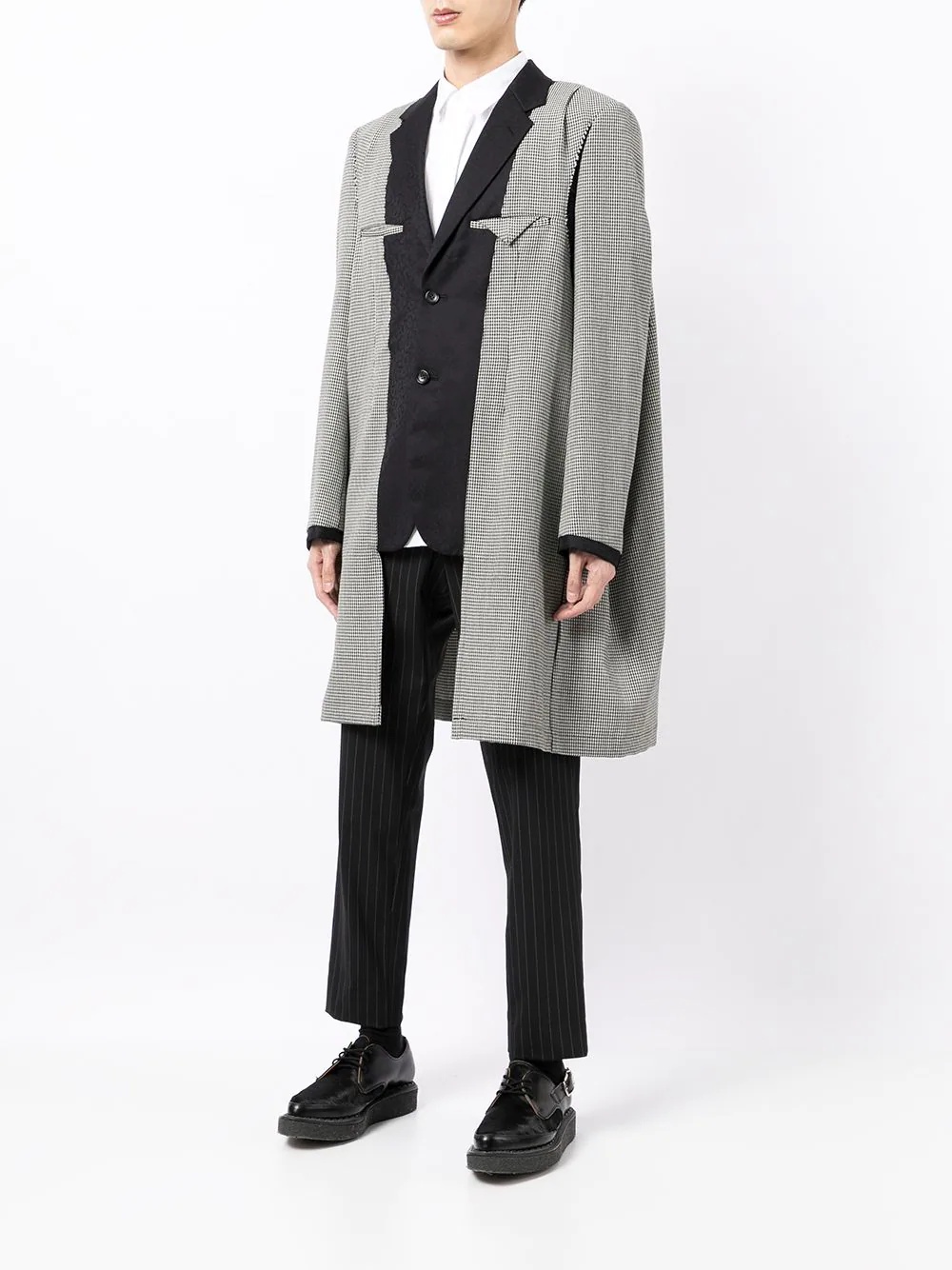 layered-panel long-line blazer - 3