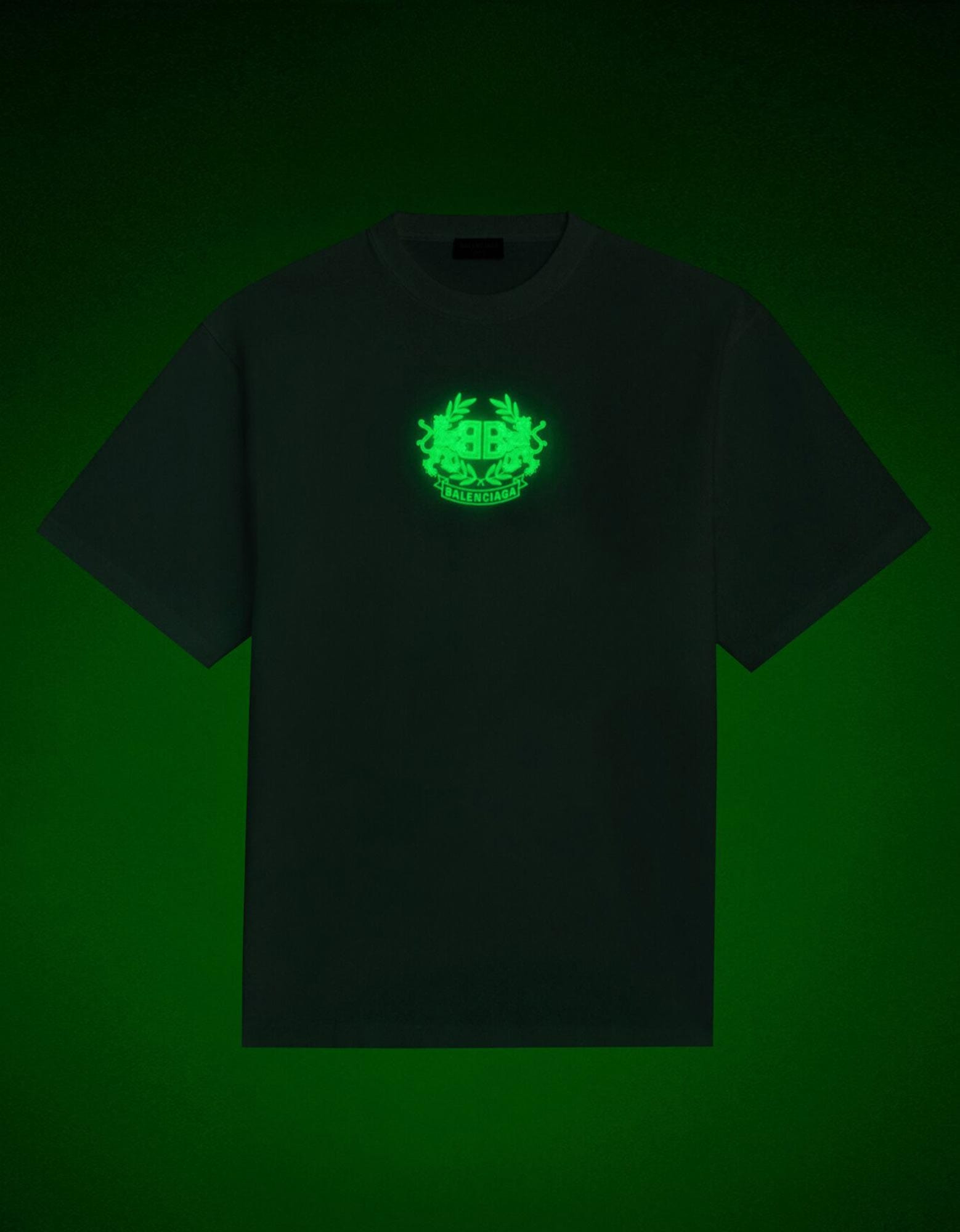 Balenciaga White GITD Lion's Laurel Boxy T-Shirt - SS21 - 2