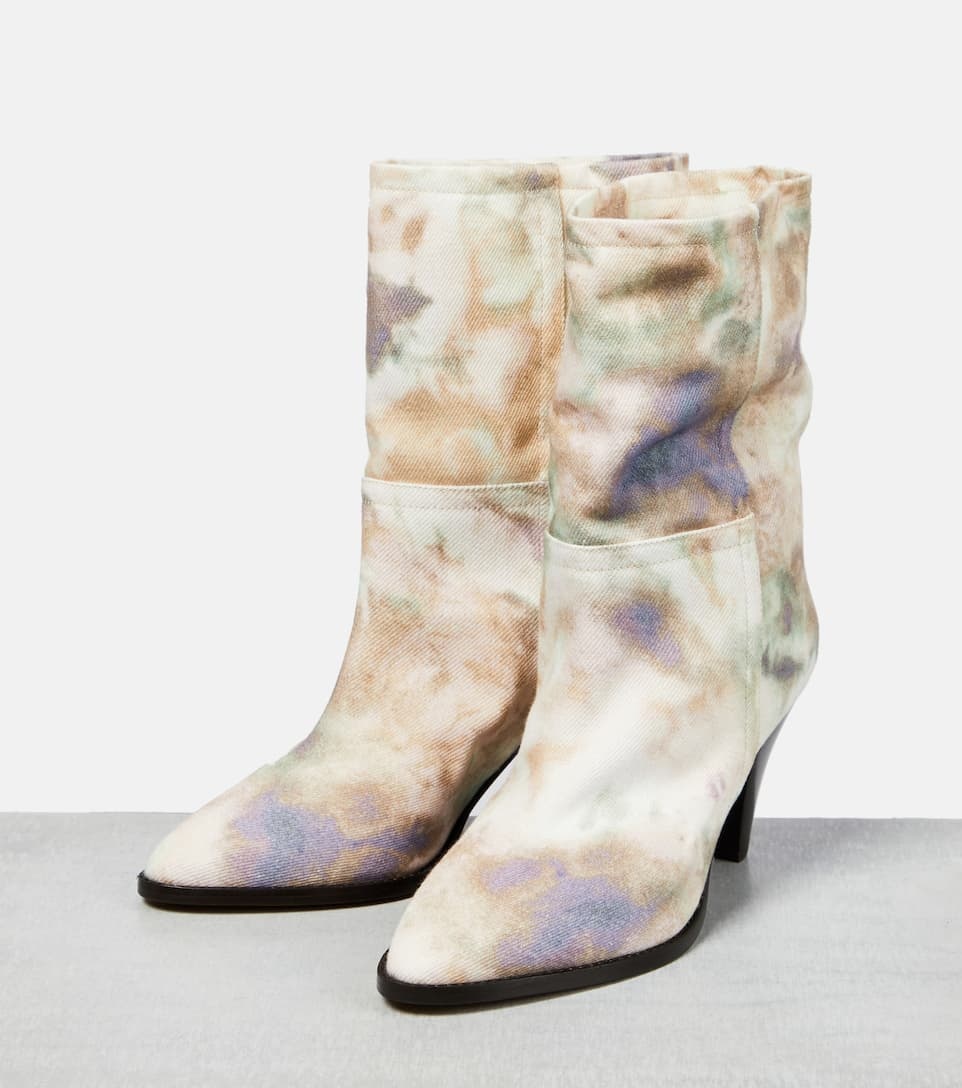 Rouxa printed canvas ankle boots - 5