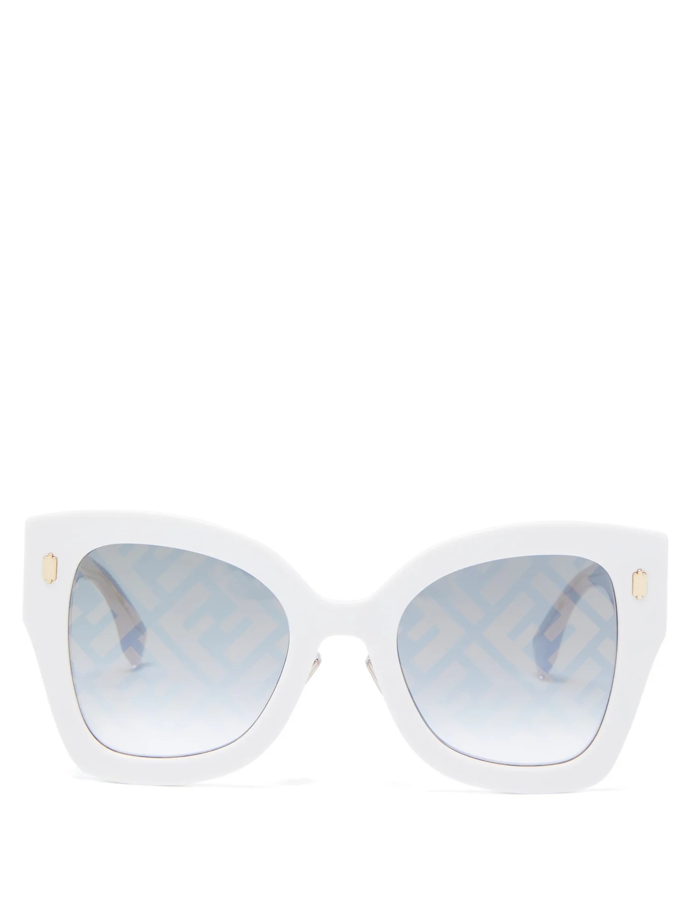 FF-print oversized cat-eye acetate sunglasses - 1