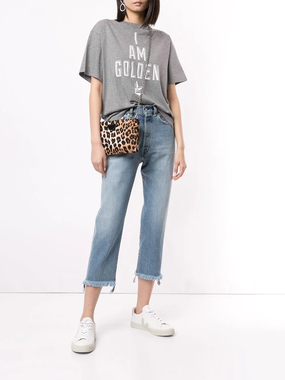 cropped straight leg jeans - 2