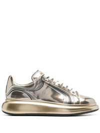 Alexander McQueen Oversized metallic leather sneakers | REVERSIBLE