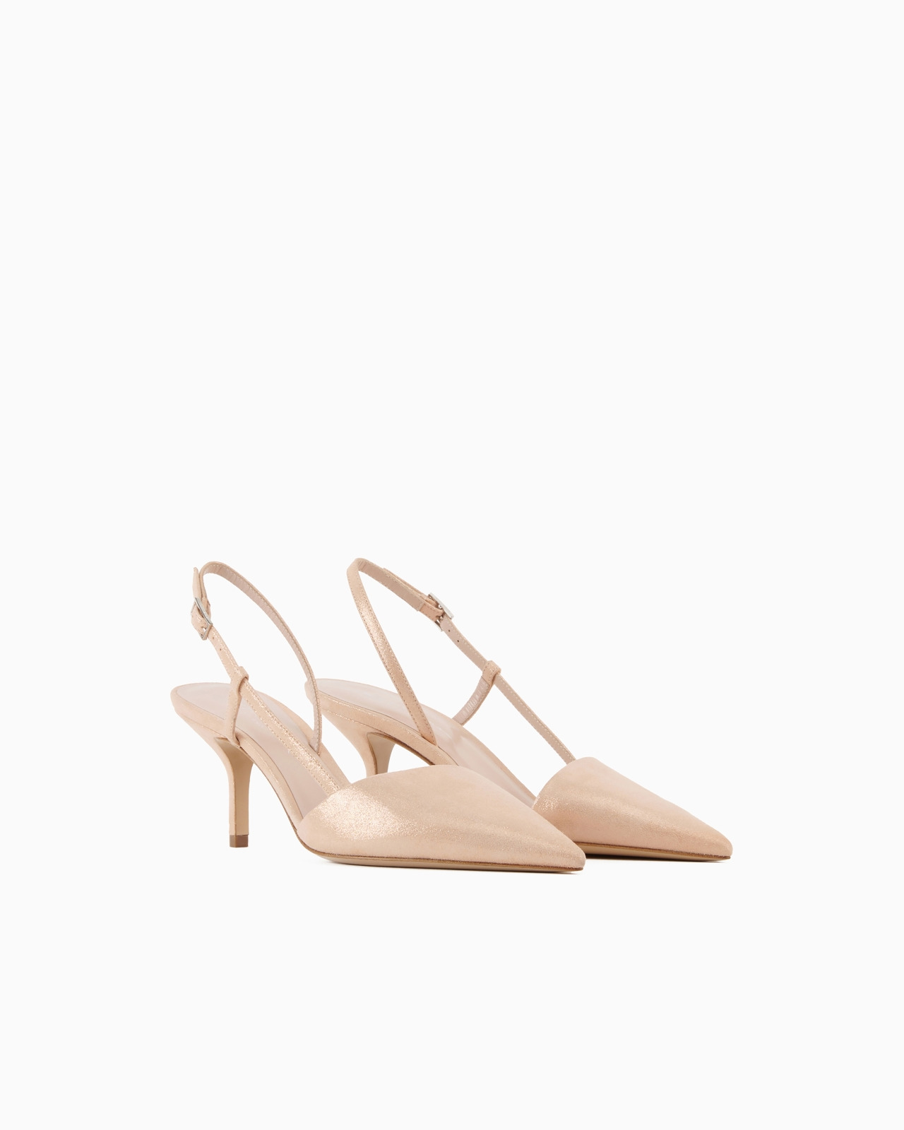 Laminated suede slingbacks - 2