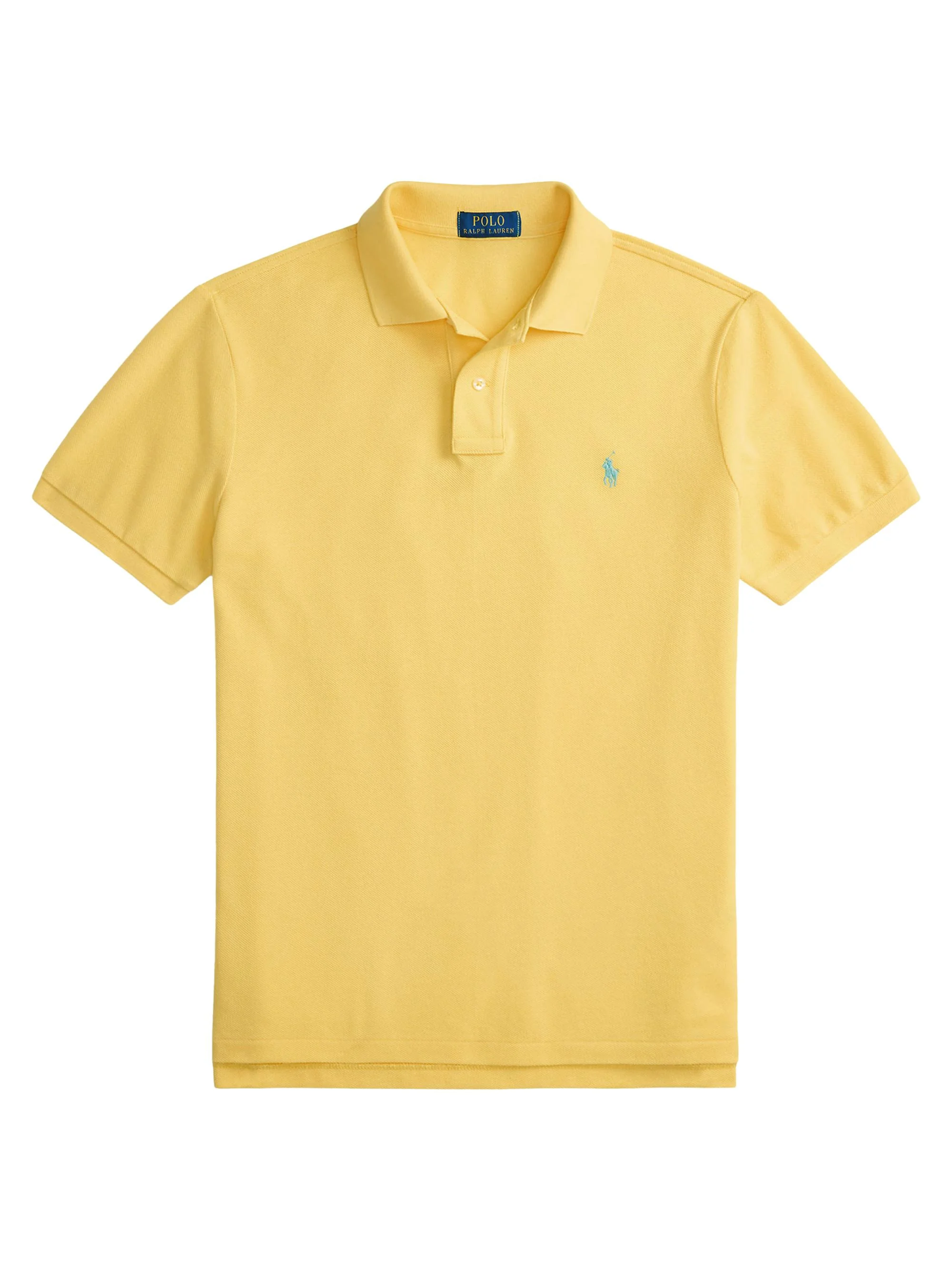Men's Logo Cotton Mesh Polo - Sun Fish Yellow - 1