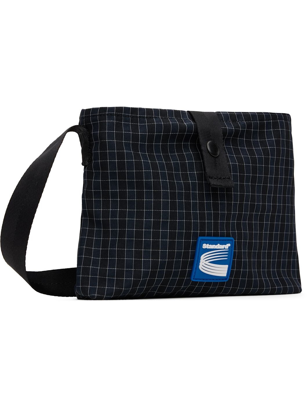 Navy Check Sacoche Bag - 2