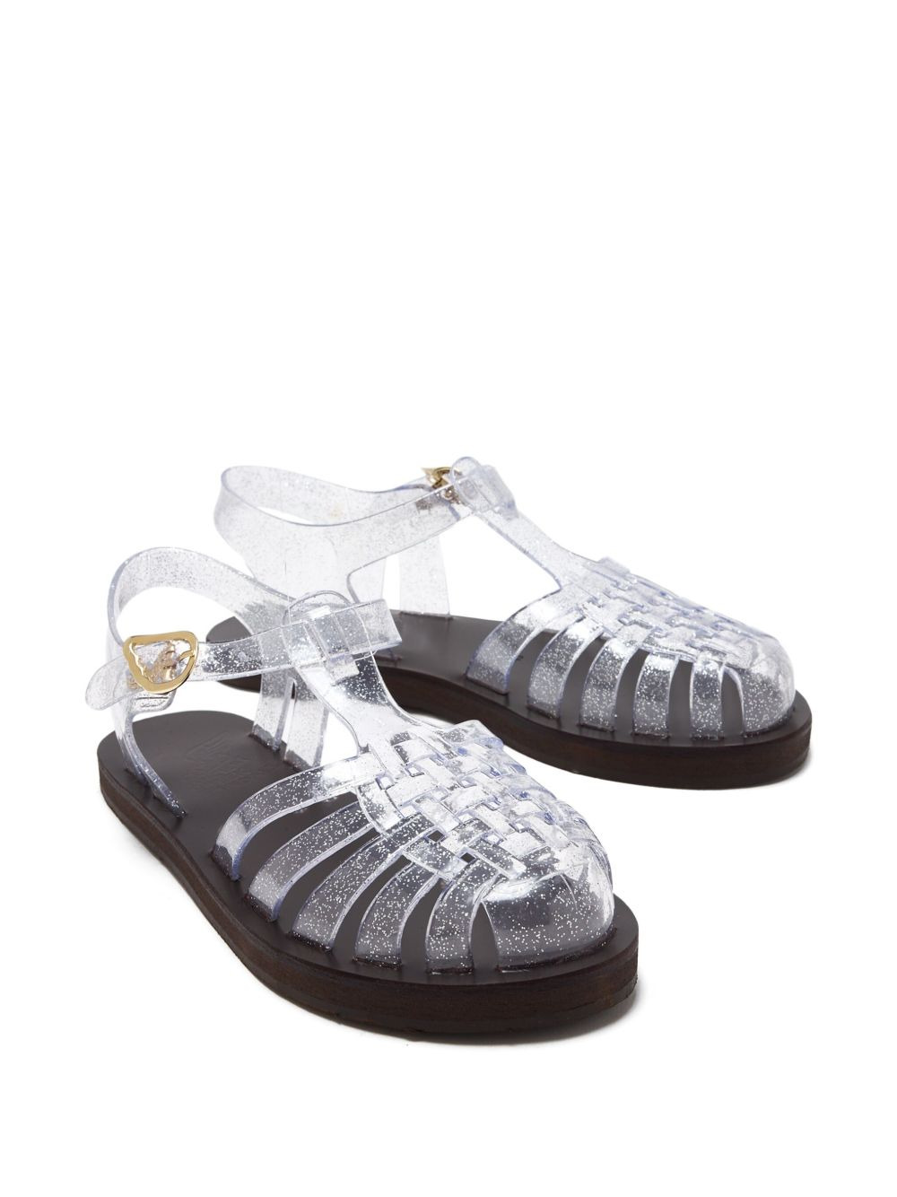 glitter-embellished jelly sandals - 2