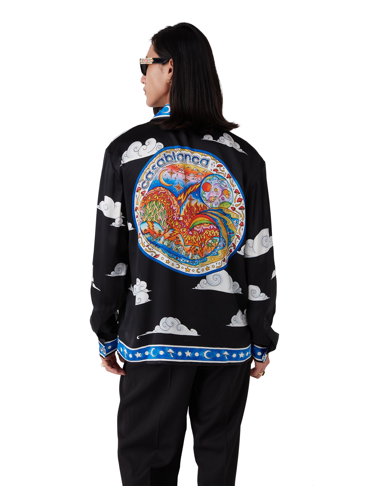 The Four Elements Long Sleeve Silk Shirt | Casablanca Paris - 5