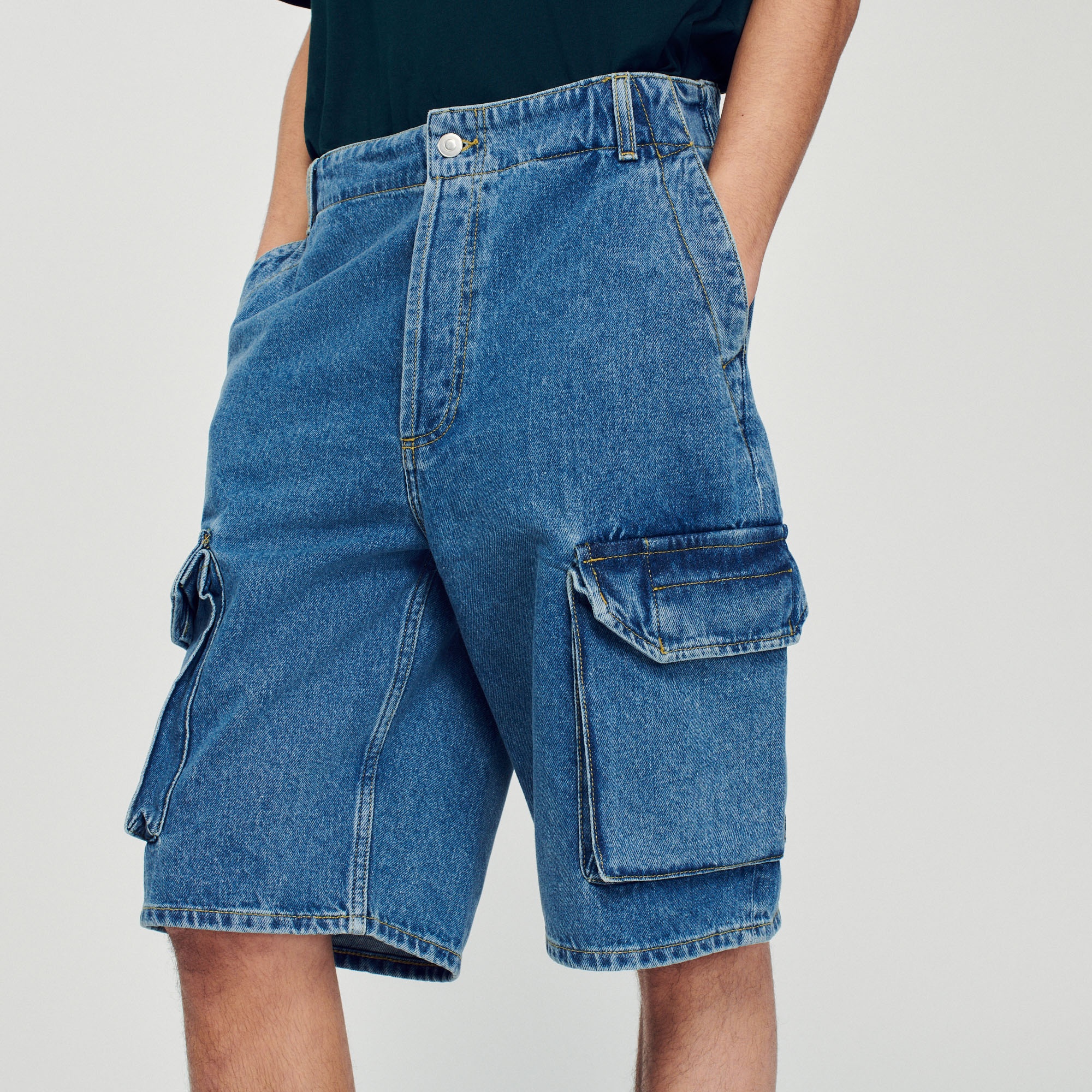 Baggy denim shorts - 5