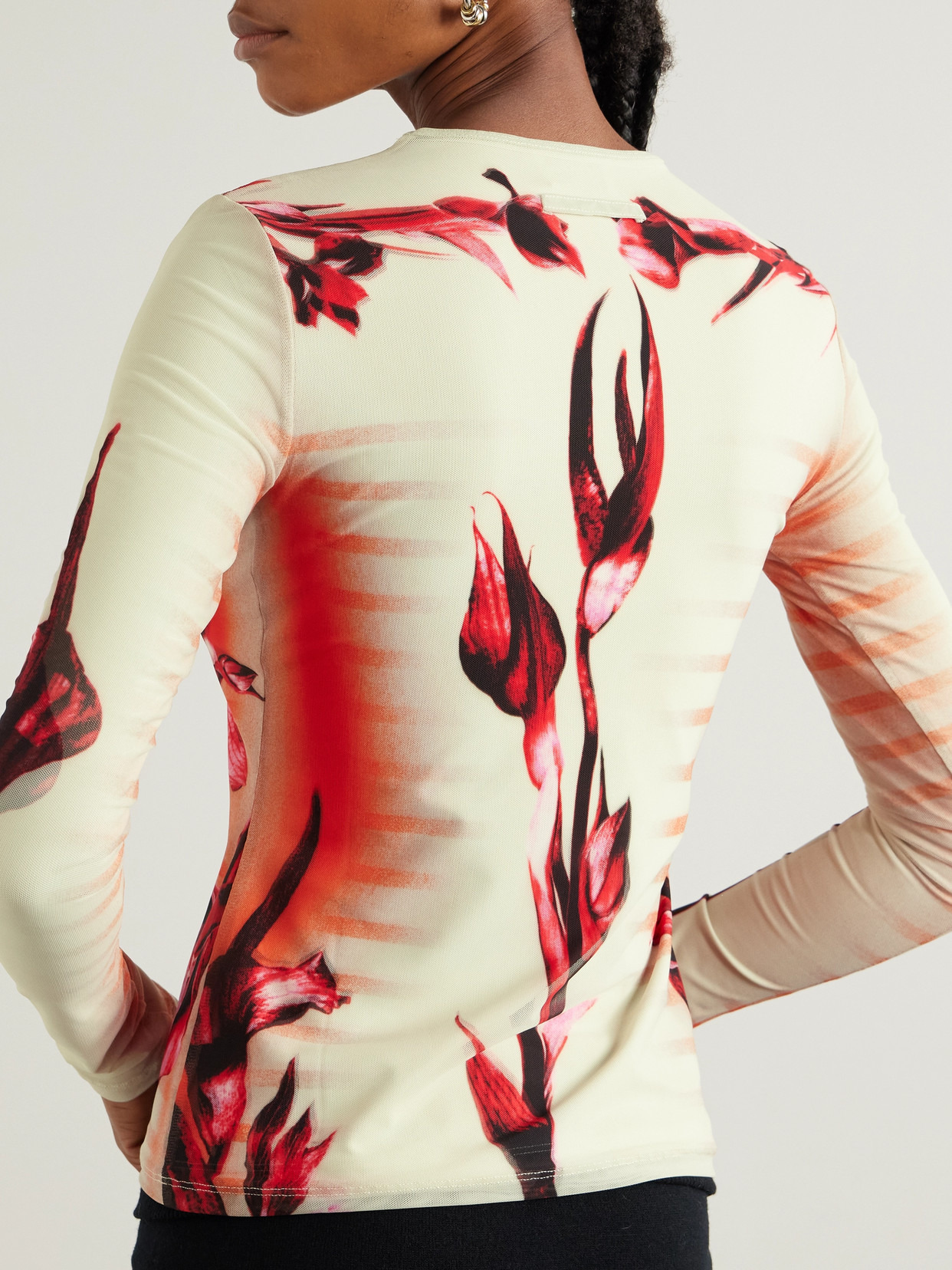 Printed Stretch-jersey T-shirt - 3