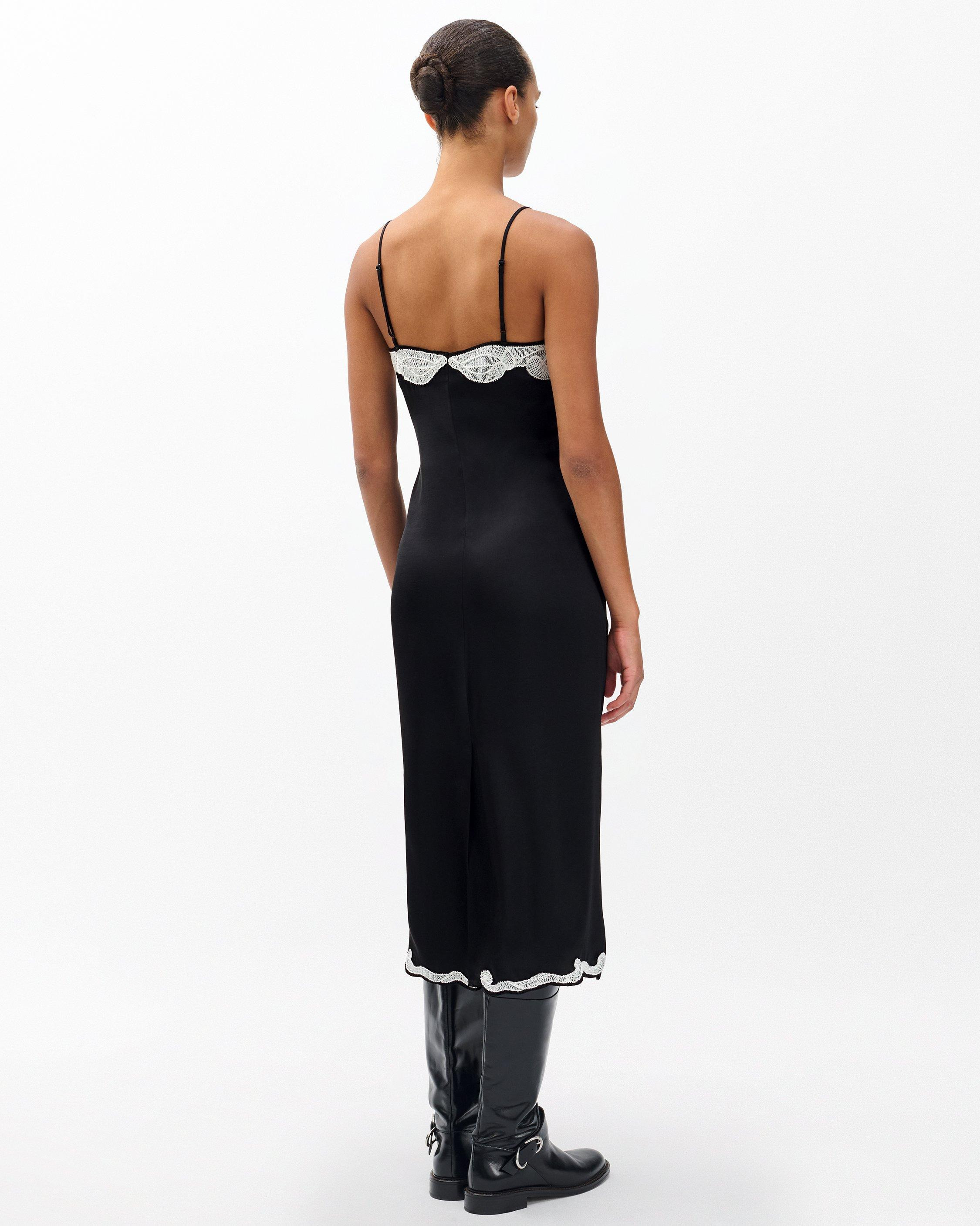 Ann Embroidered Slip Dress - 6