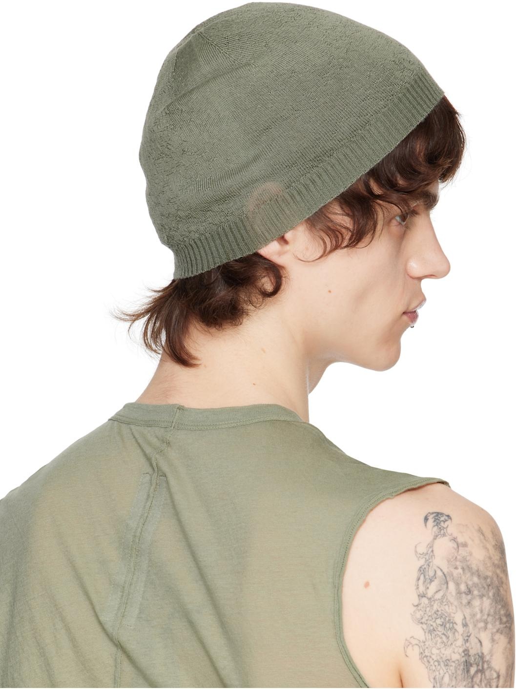 Green Hollywood Cashmere Beanie - 3