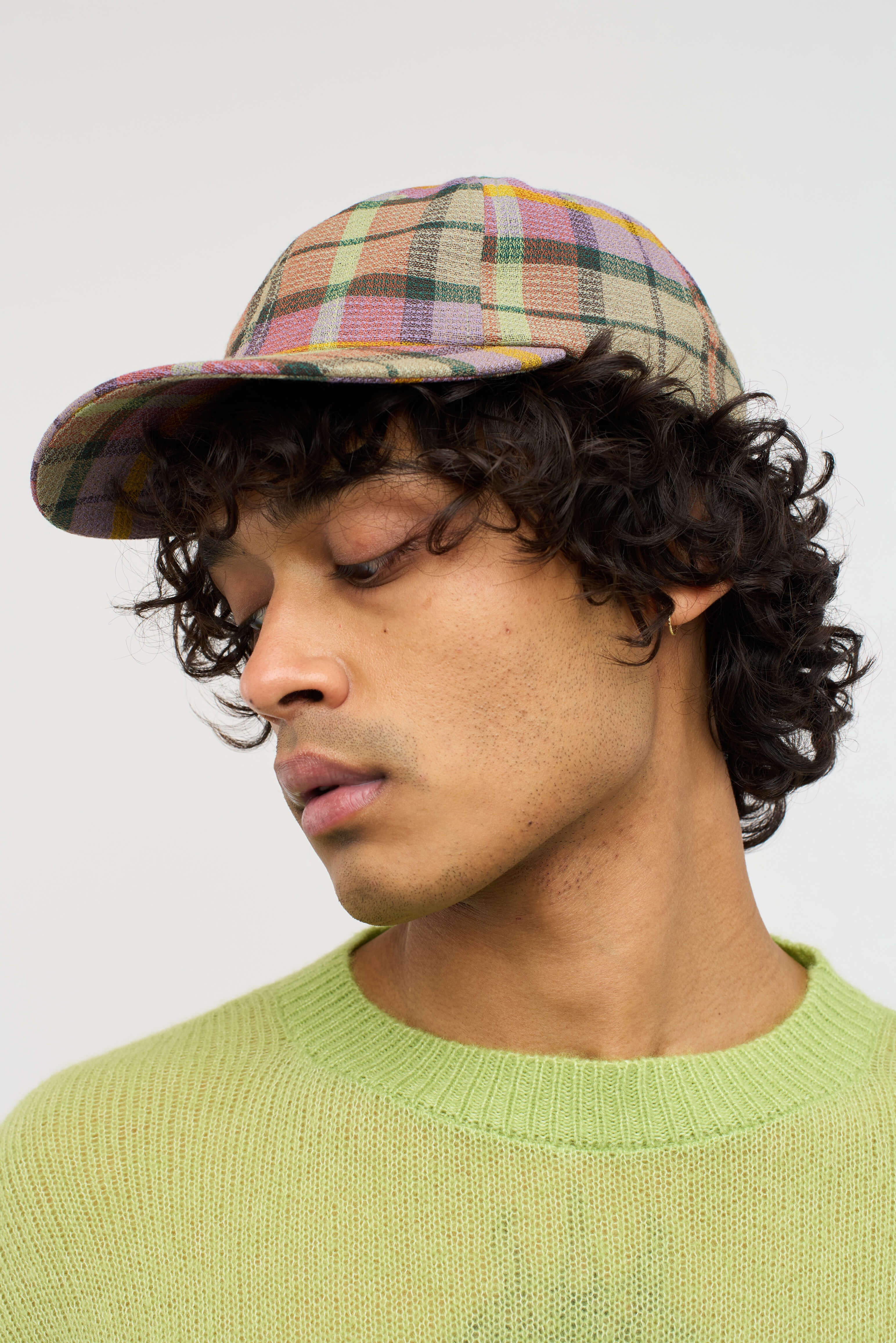 BURNOUT PLAID CAP - 2
