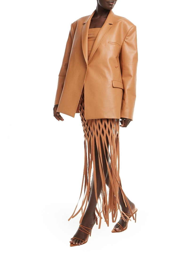 LAPOINTE Faux Leather Wrap Blazer outlook
