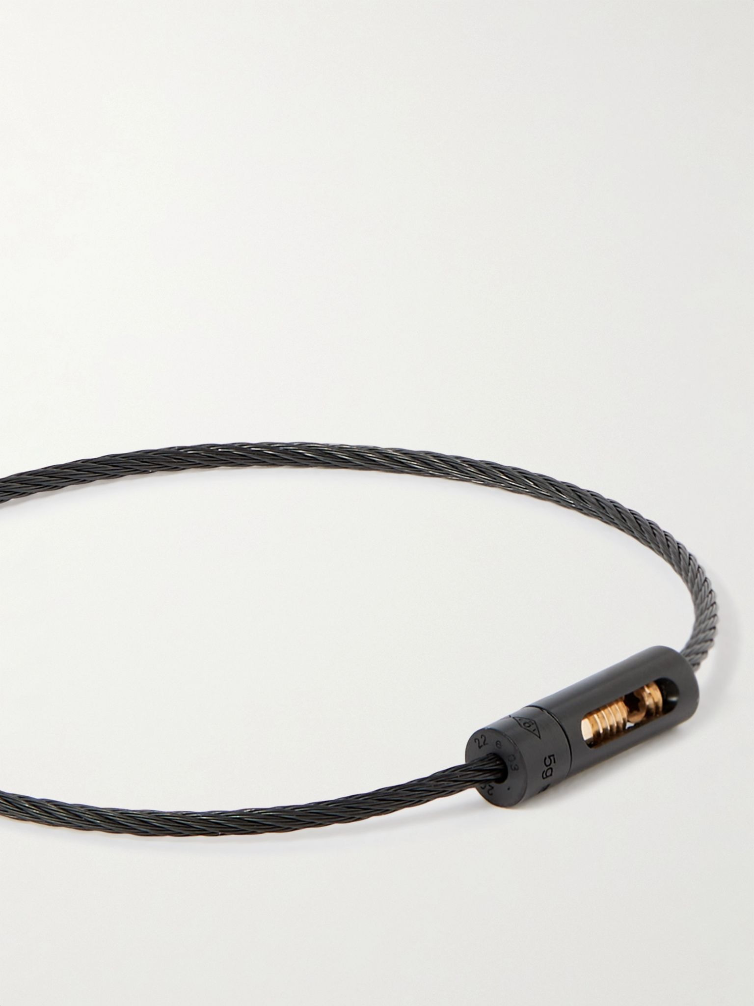 5g Recycled Titanium, Polished-Ceramic, Stainless Steel and 18-Karat Gold Bracelet Black - 4