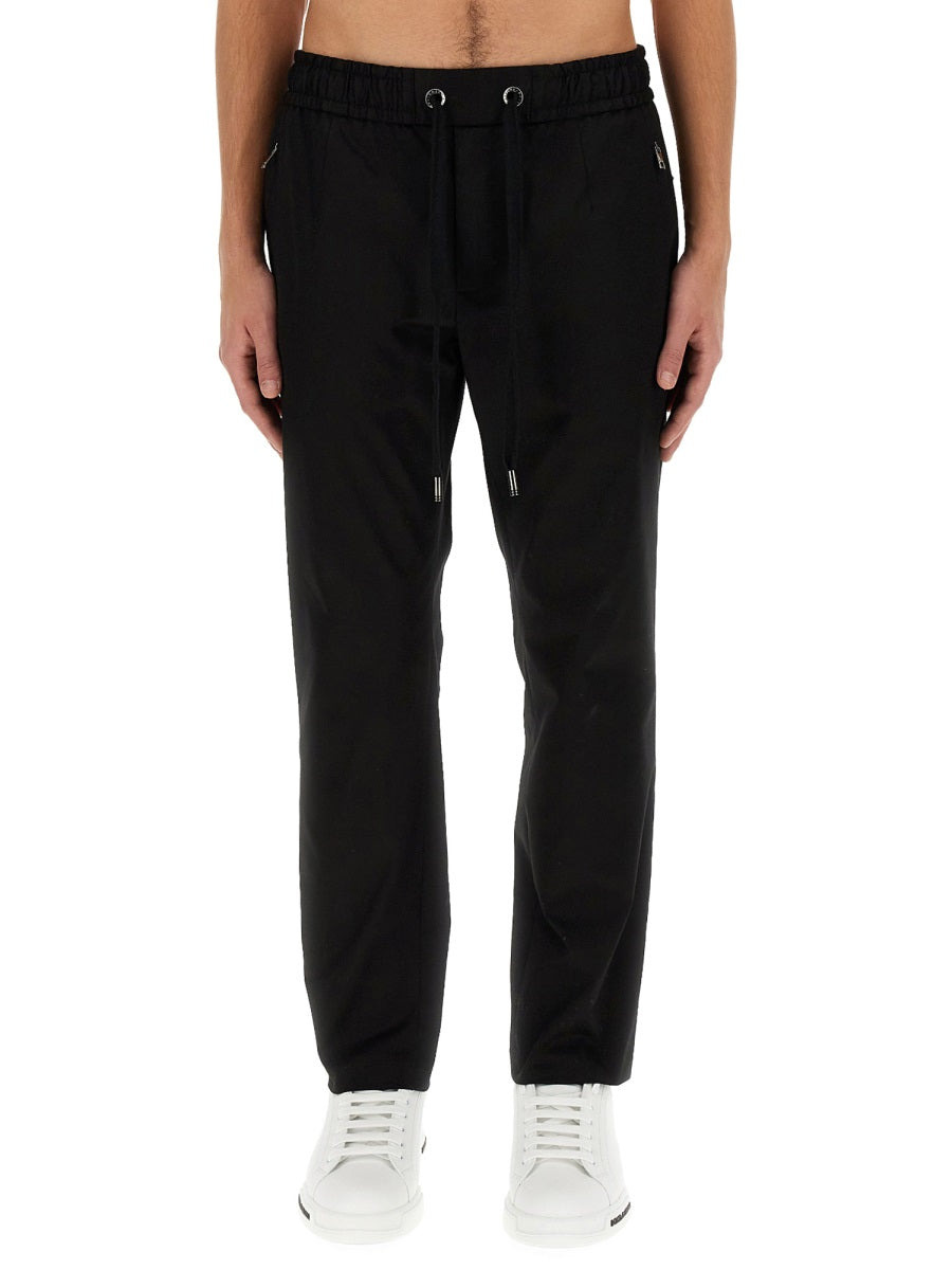 Dolce & Gabbana Men Jogging Pants With Plaque - 1